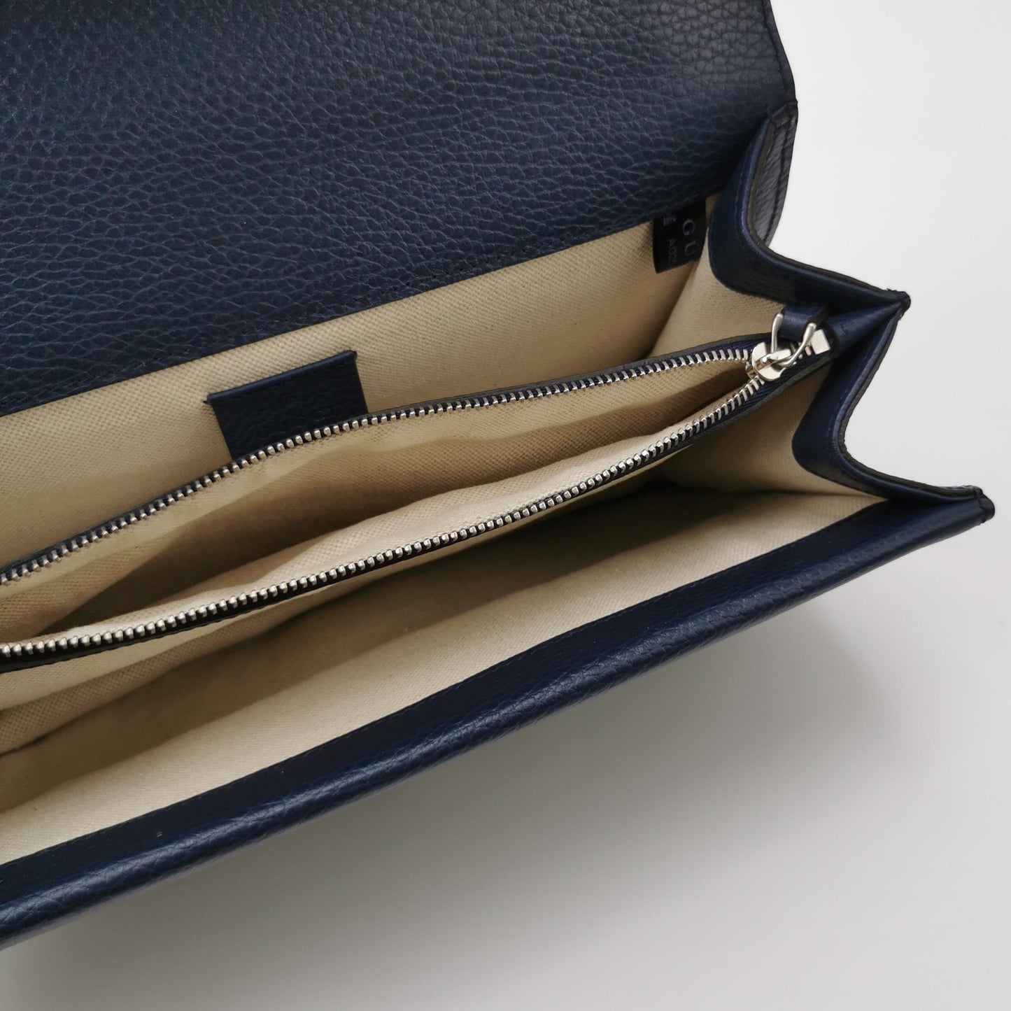 Gucci - Dionysus Shoulder Bag - Grained leather - Navy - (small)