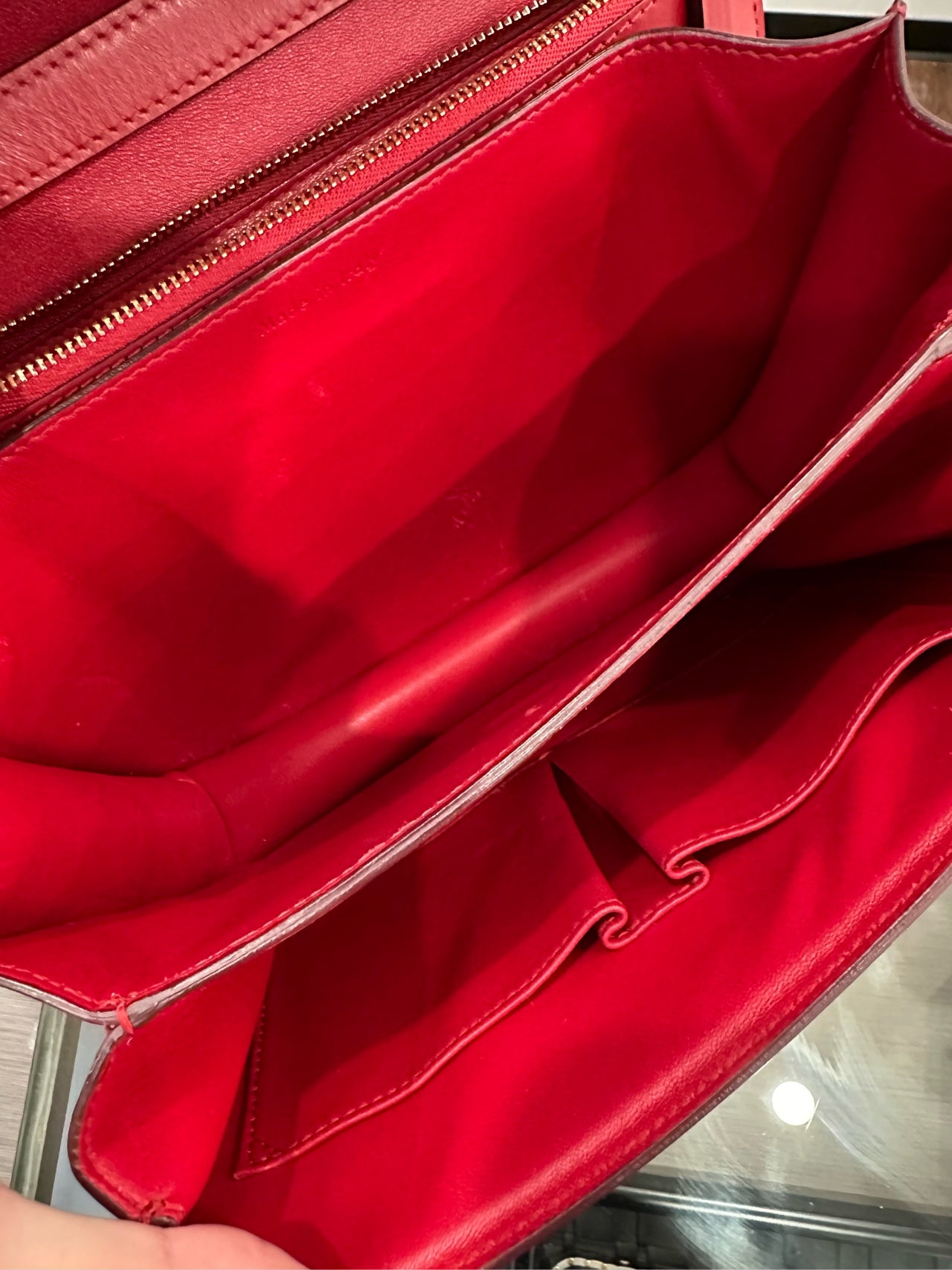 Celine - Classic Box - Leather - Red - (Medium)
