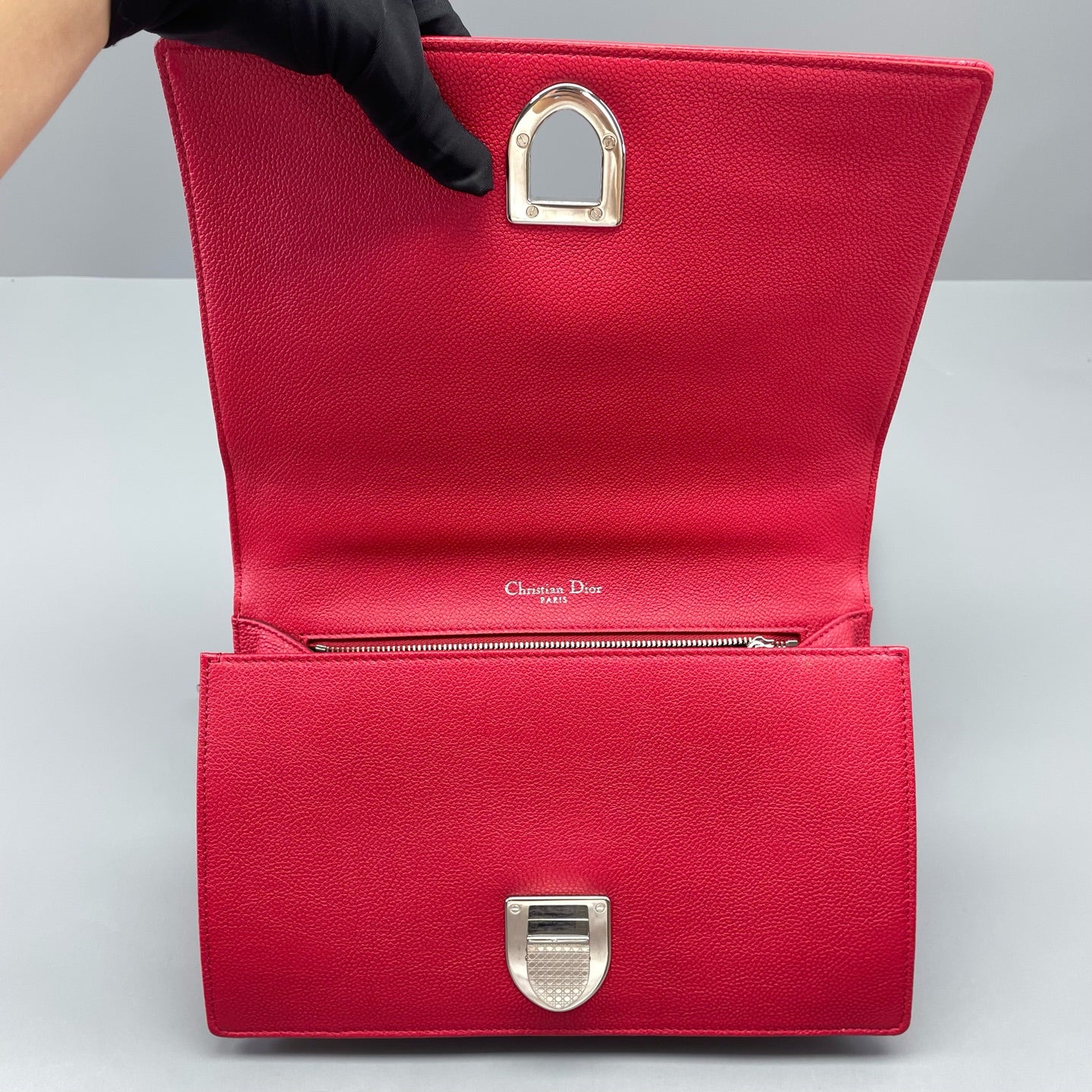 Dior - Diorama Flap Bag - Grained calfskin leather - Red - (Medium)