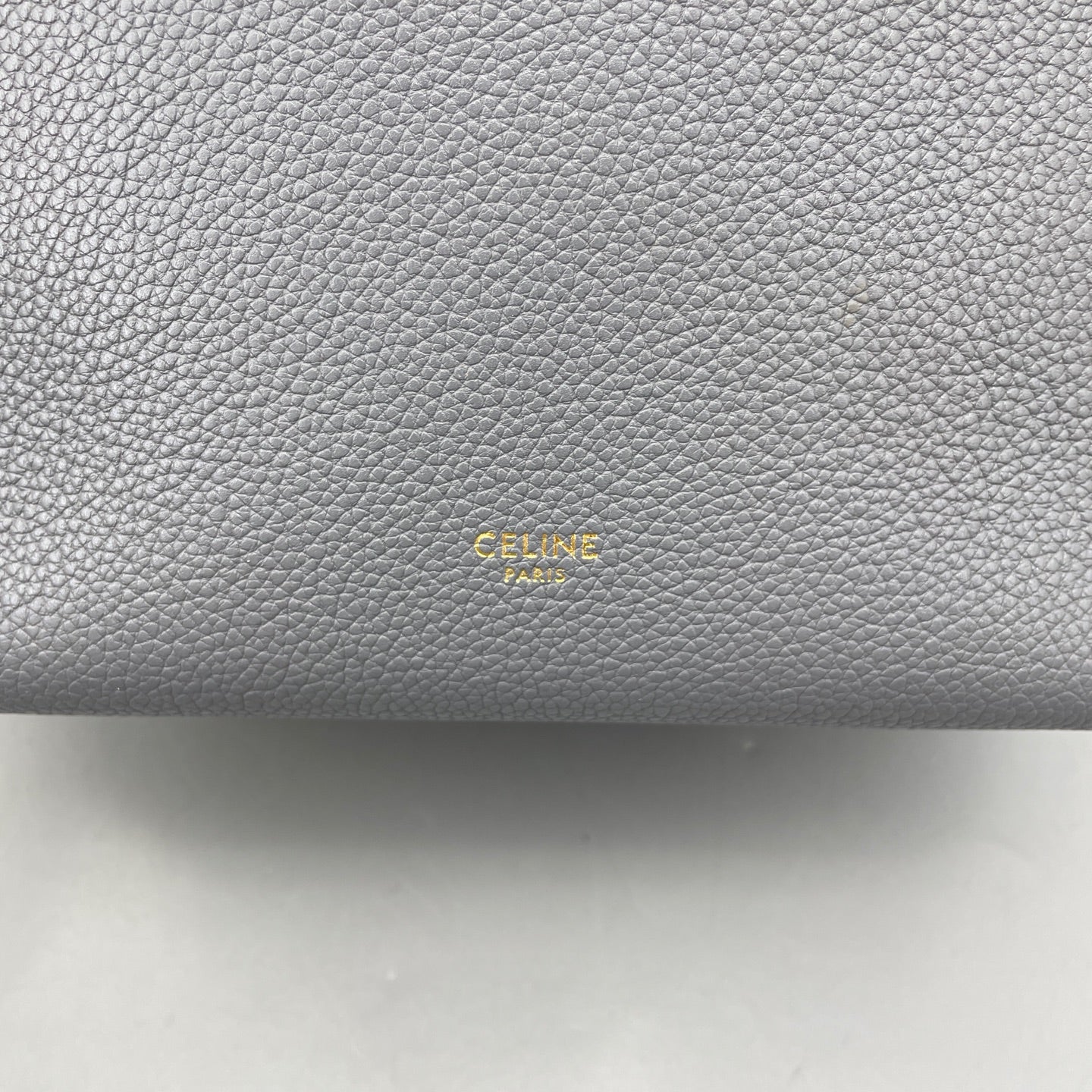 Celine - Small Bucket Bag - Grained leather - Grey - (Small)