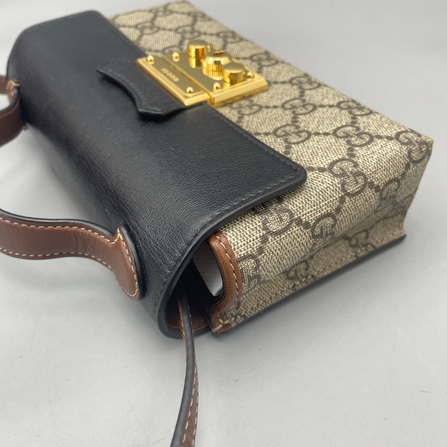 Gucci - Moonlight Box Mini Top Handle Bag - GG Supreme canvas and Leather - Beige, Black and Brown - (mini)