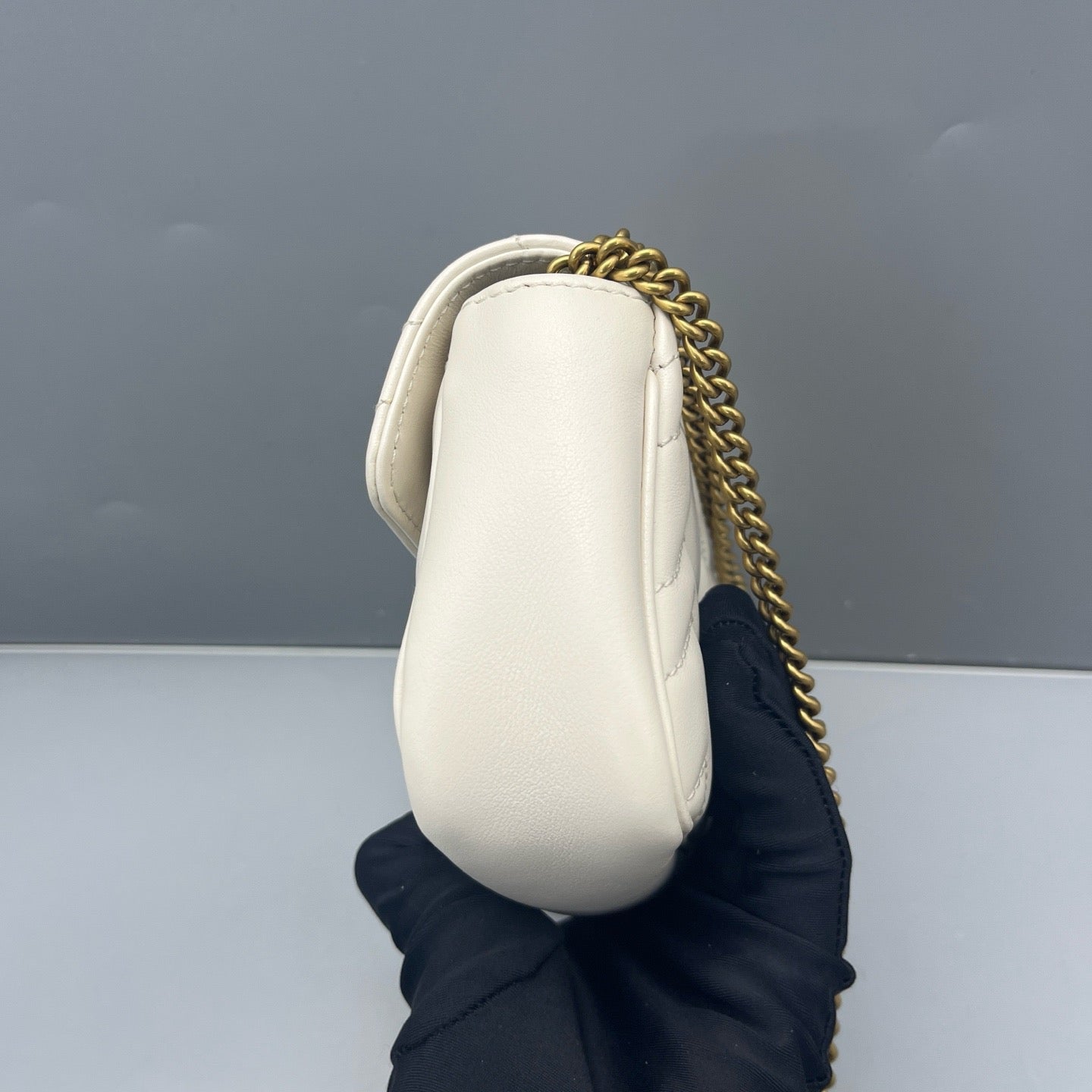 Gucci - Marmont Super Mini Bag - Leather - White - (mini)