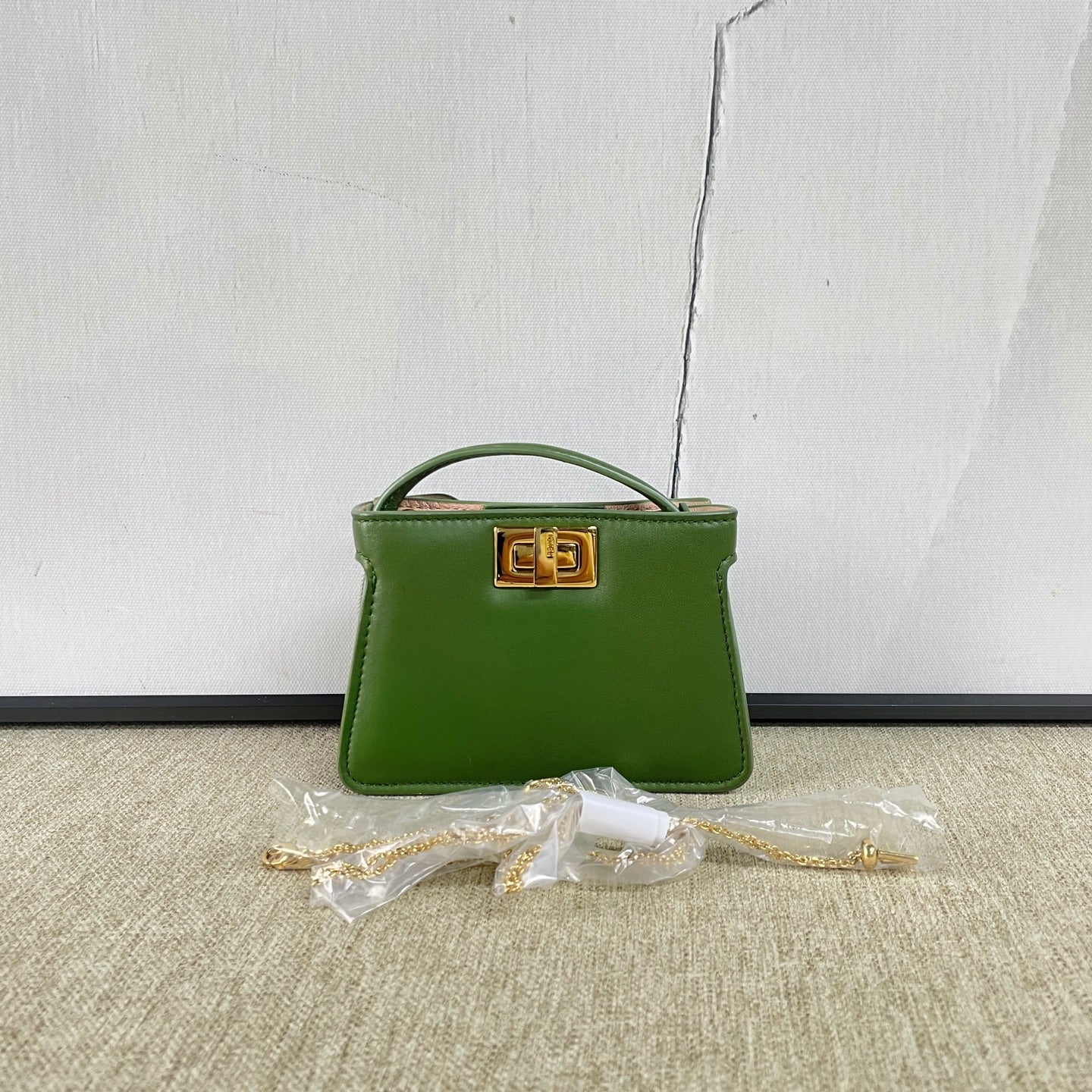 Fendi - Peekaboo Nano - Lambskin leather - Green - (mini)