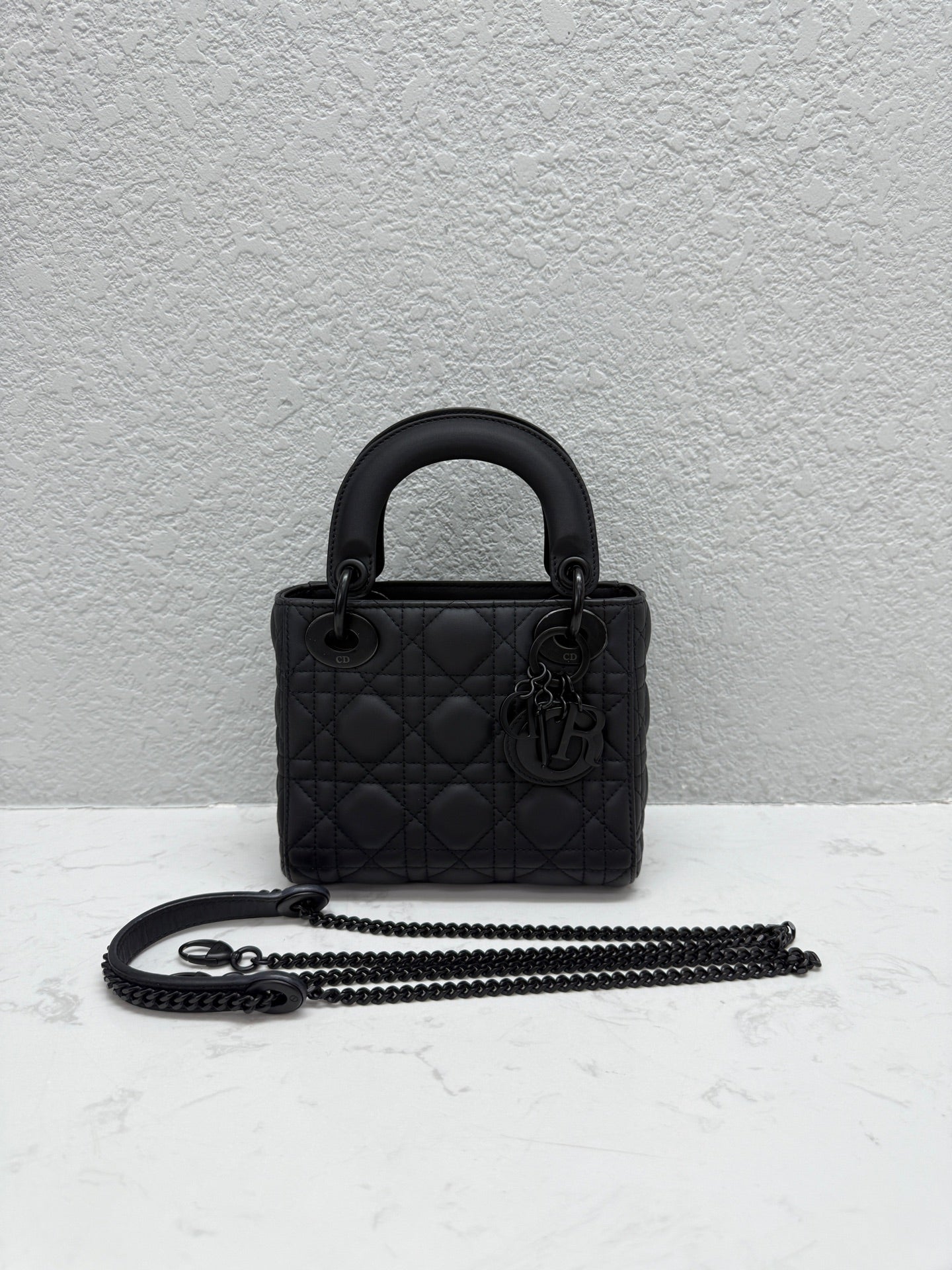 Dior - Lady Dior Mini - Leather - Black - (mini)