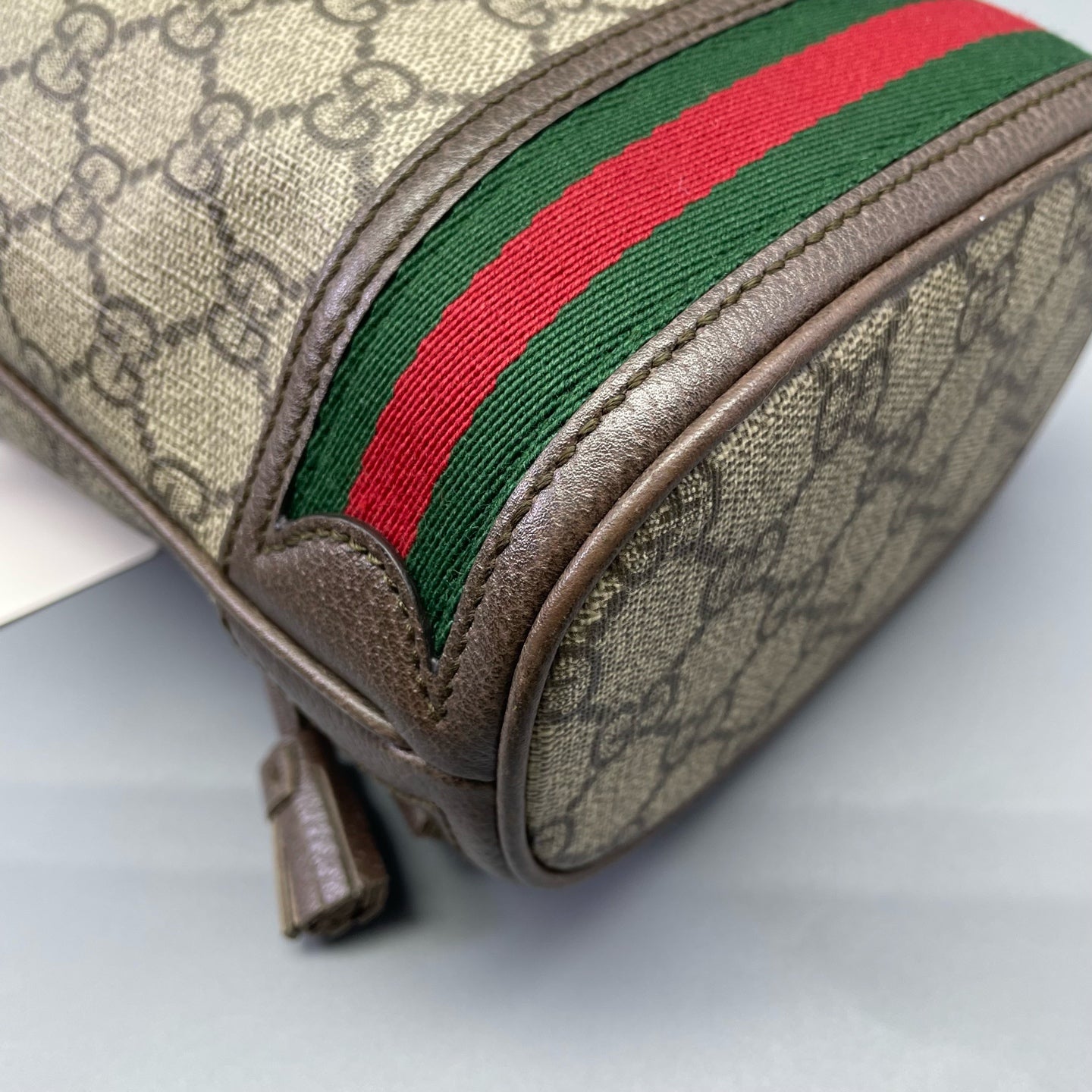 Gucci - Ophidia GG Supreme Mini Bucket Bag - GG Supreme canvas with leather trim - Brown - (mini)