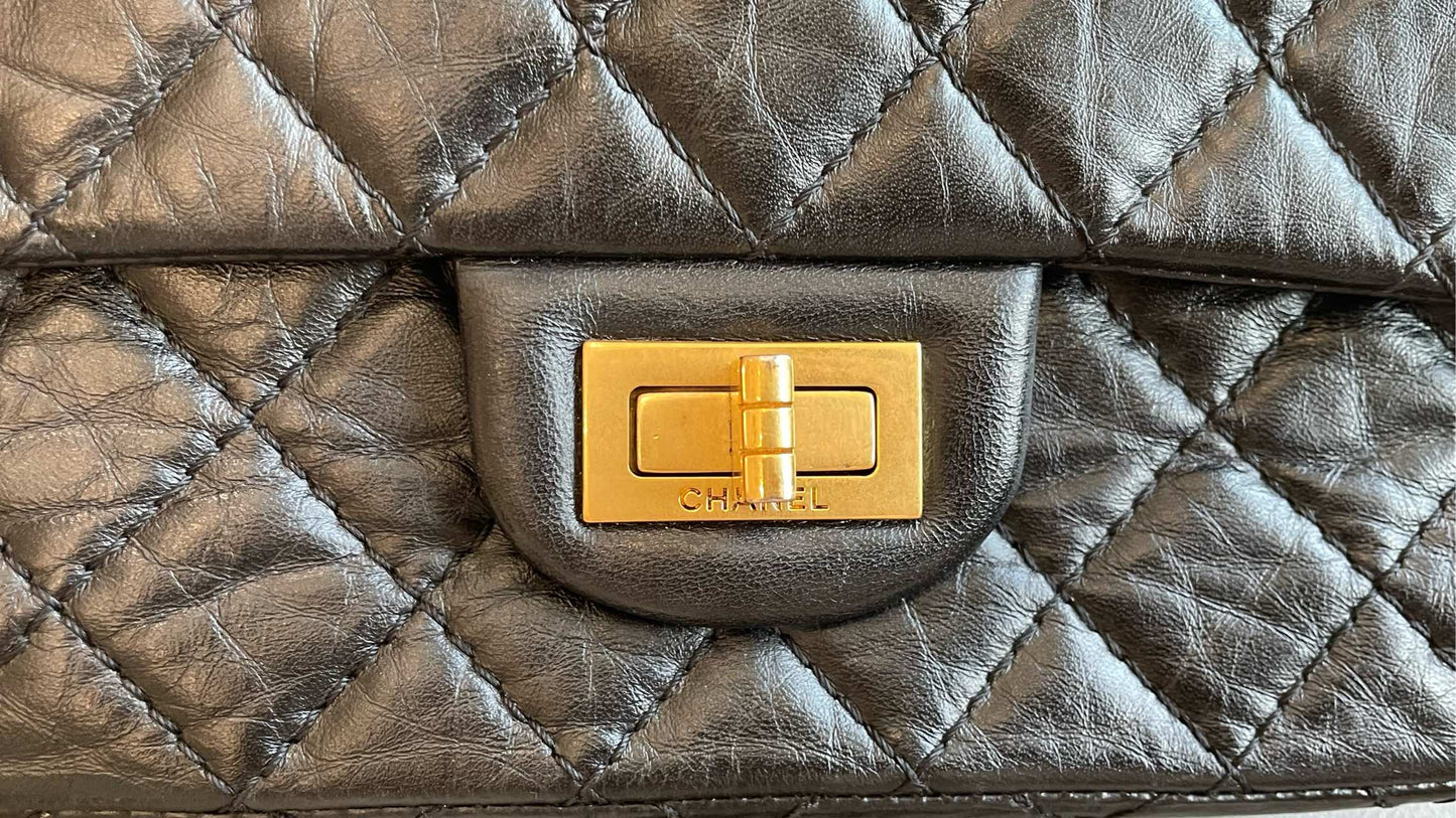 Chanel - 2.55 Reissue Mini - Aged calfskin leather - Black - (mini)