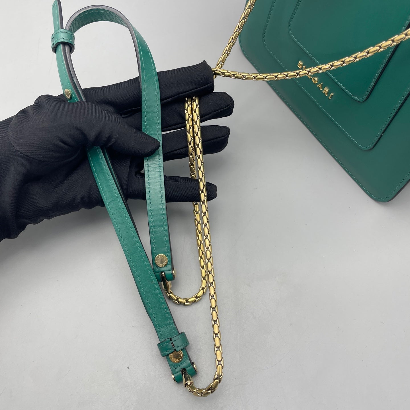 Bvlgari - Serpenti Forever Accordion Bag - Leather - Green - (small)