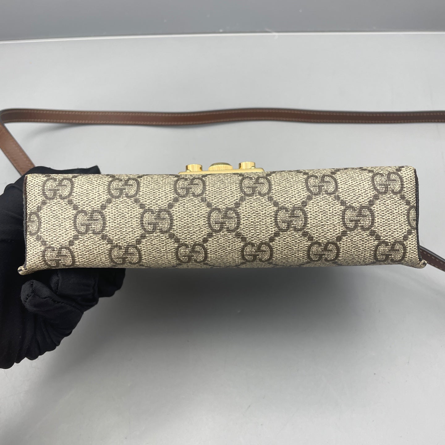Gucci - Moonlight Box Mini Top Handle Bag - GG Supreme canvas and Leather - Beige, Black and Brown - (mini)