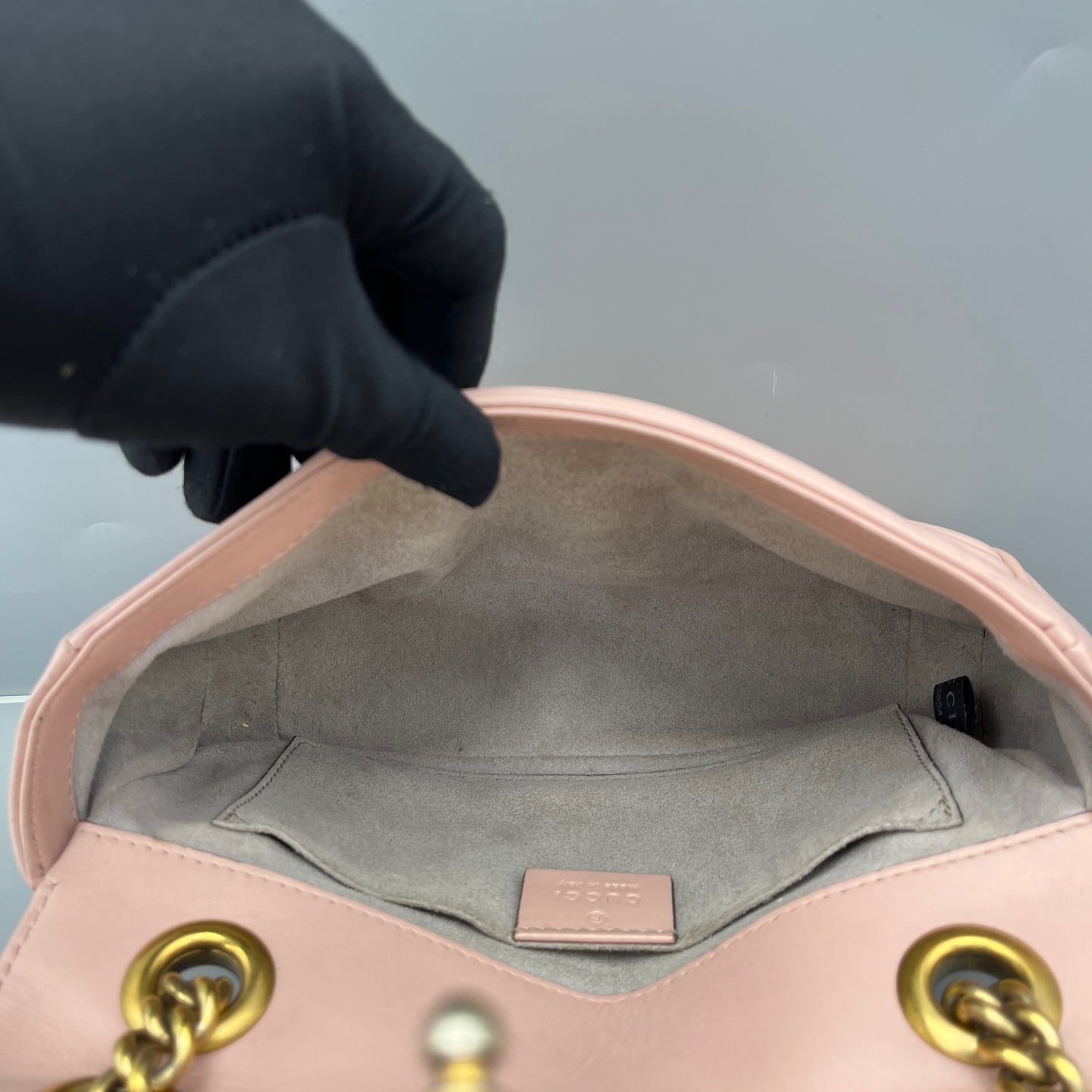 Gucci - GG Marmont Matelassé Mini Bag 22 - Matelassé chevron leather - Pink - (mini)