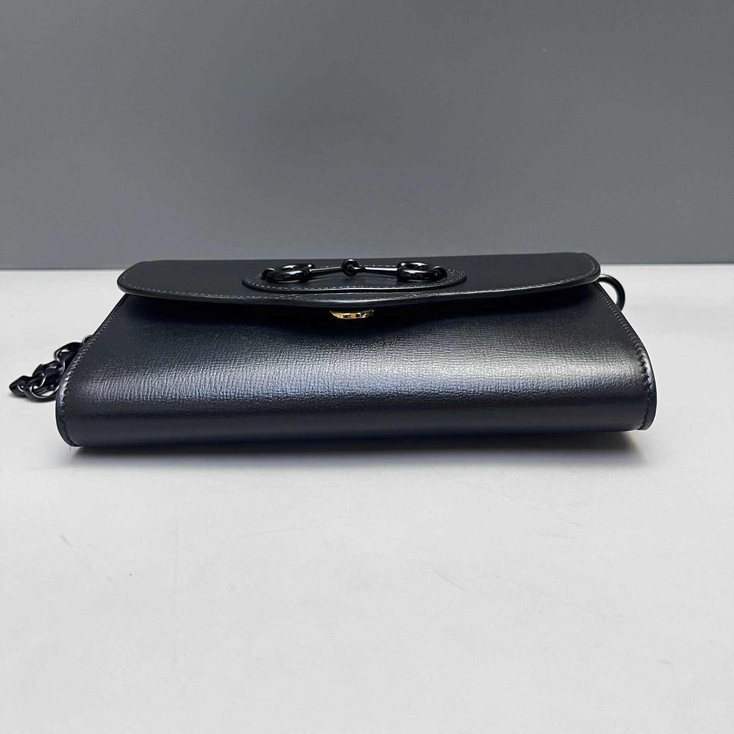 Gucci - 1955 Horsebit Wallet on Chain - Calfskin leather - Black - (mini)