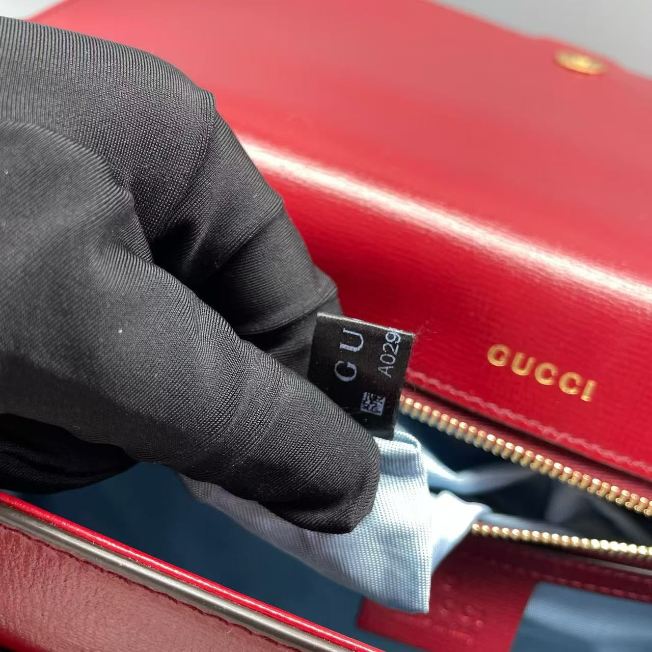 Gucci - Double G Messenger Bag - Leather - Red - (medium)