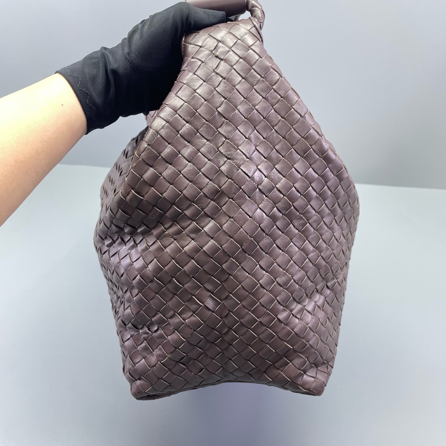 Bottega Veneta - Hobo Bag - Lambskin leather - Dark Brown - (Large)