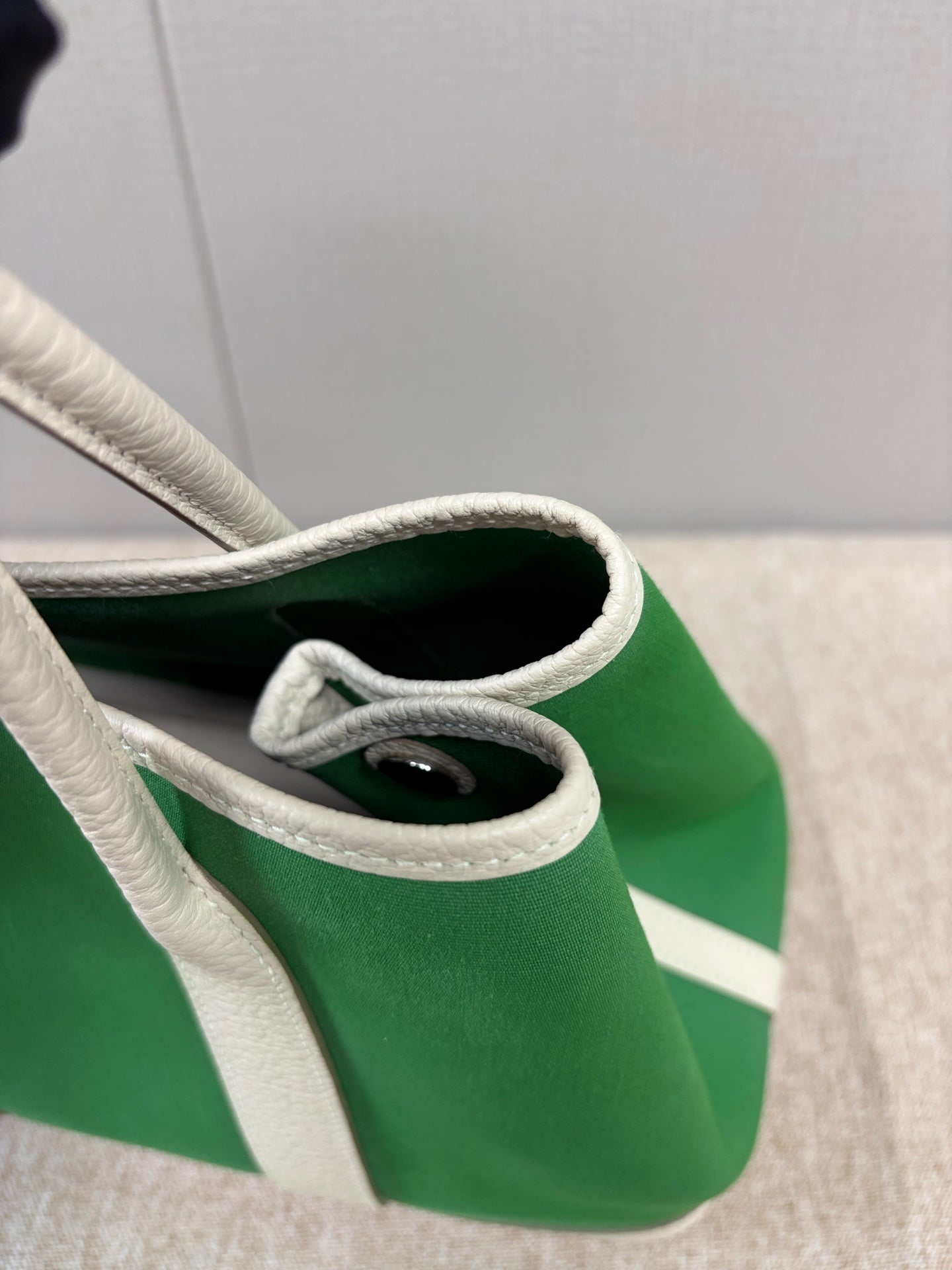 Hermès - Garden Party 30 - Canvas and Negonda Leather - Green and White - (Medium)