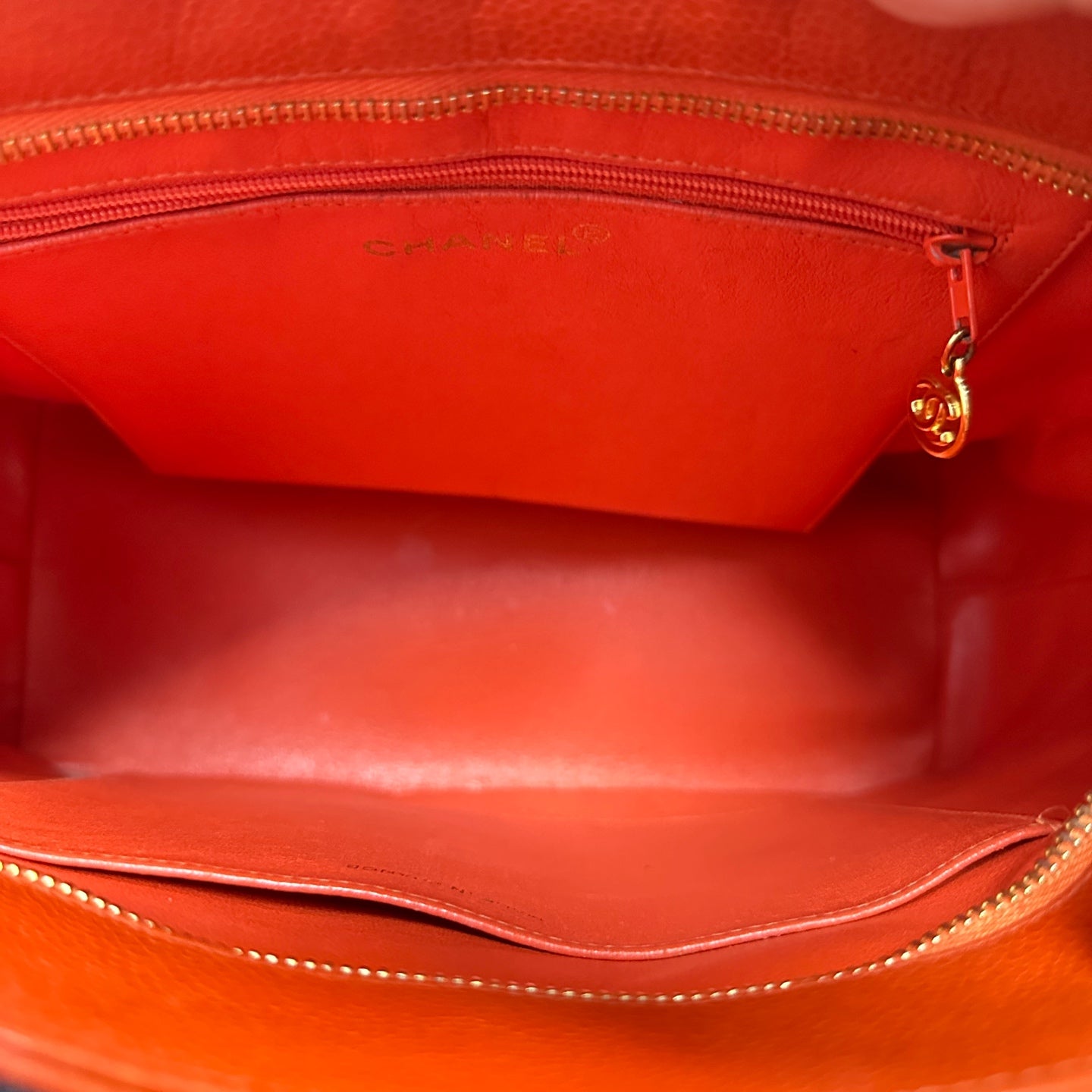 Chanel - Hilton Tote - Caviar leather - Orange - (medium)