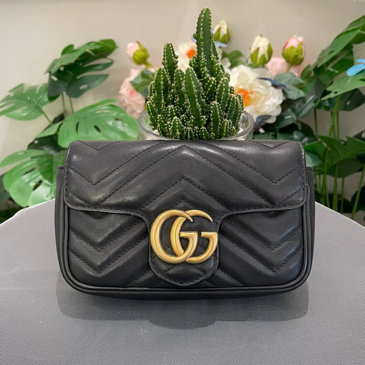 Gucci - Marmont Mini - Leather - Black - (mini)