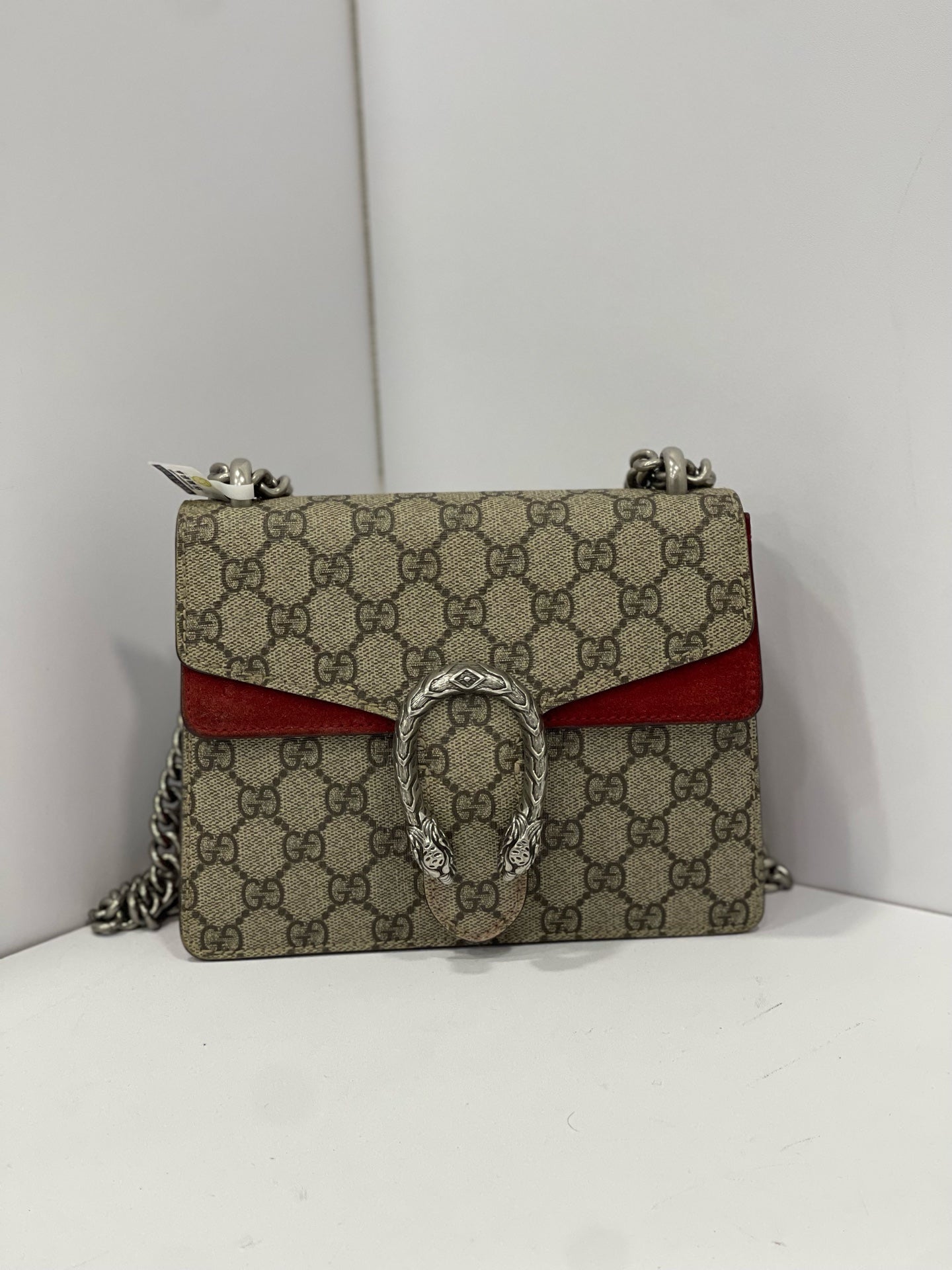 Gucci - Dionysus Shoulder Bag - GG Supreme canvas and Suede - Beige - (Mini)