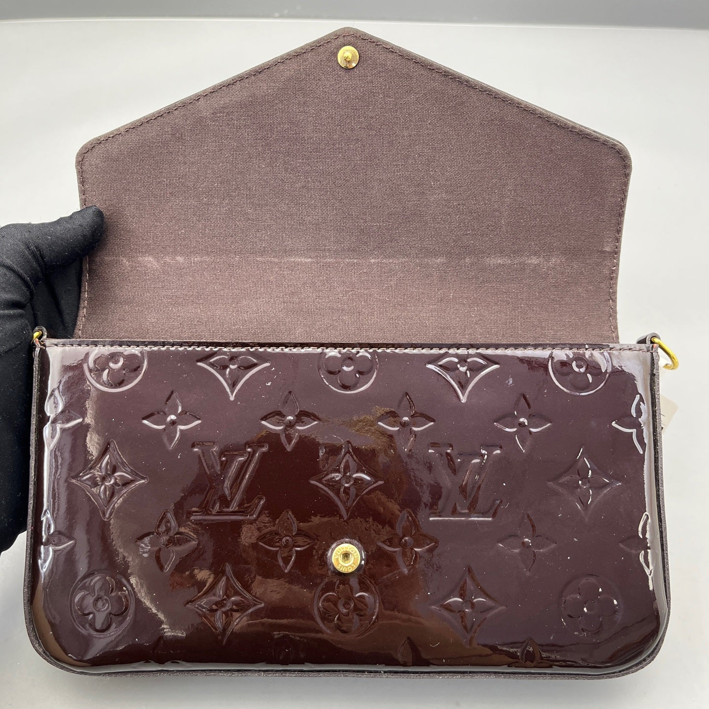Louis Vuitton - Félicie Pochette - Monogram Vernis leather - Burgundy - (small)
