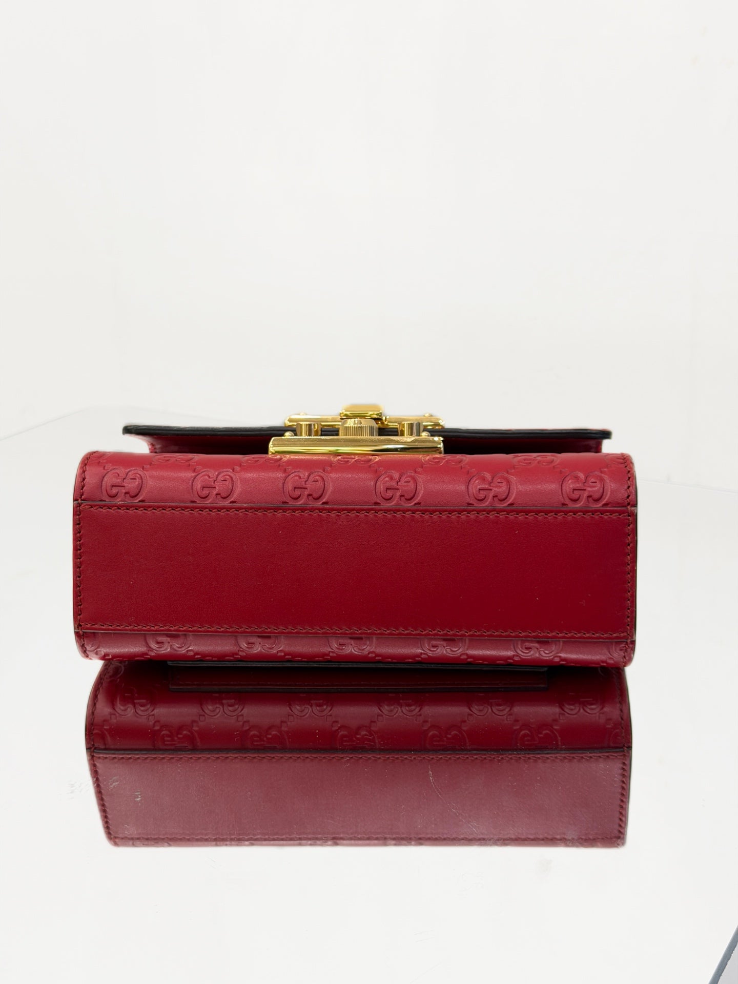 Gucci - Padlock - Guccissima embossed leather - Red - (small)