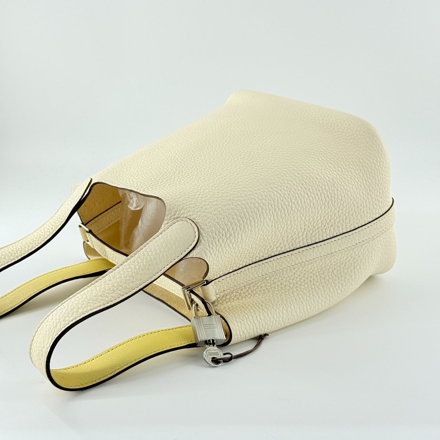 Hermès - Picotin Lock 18 - Clemence leather - Creamy White with Yellow accents - (mini)