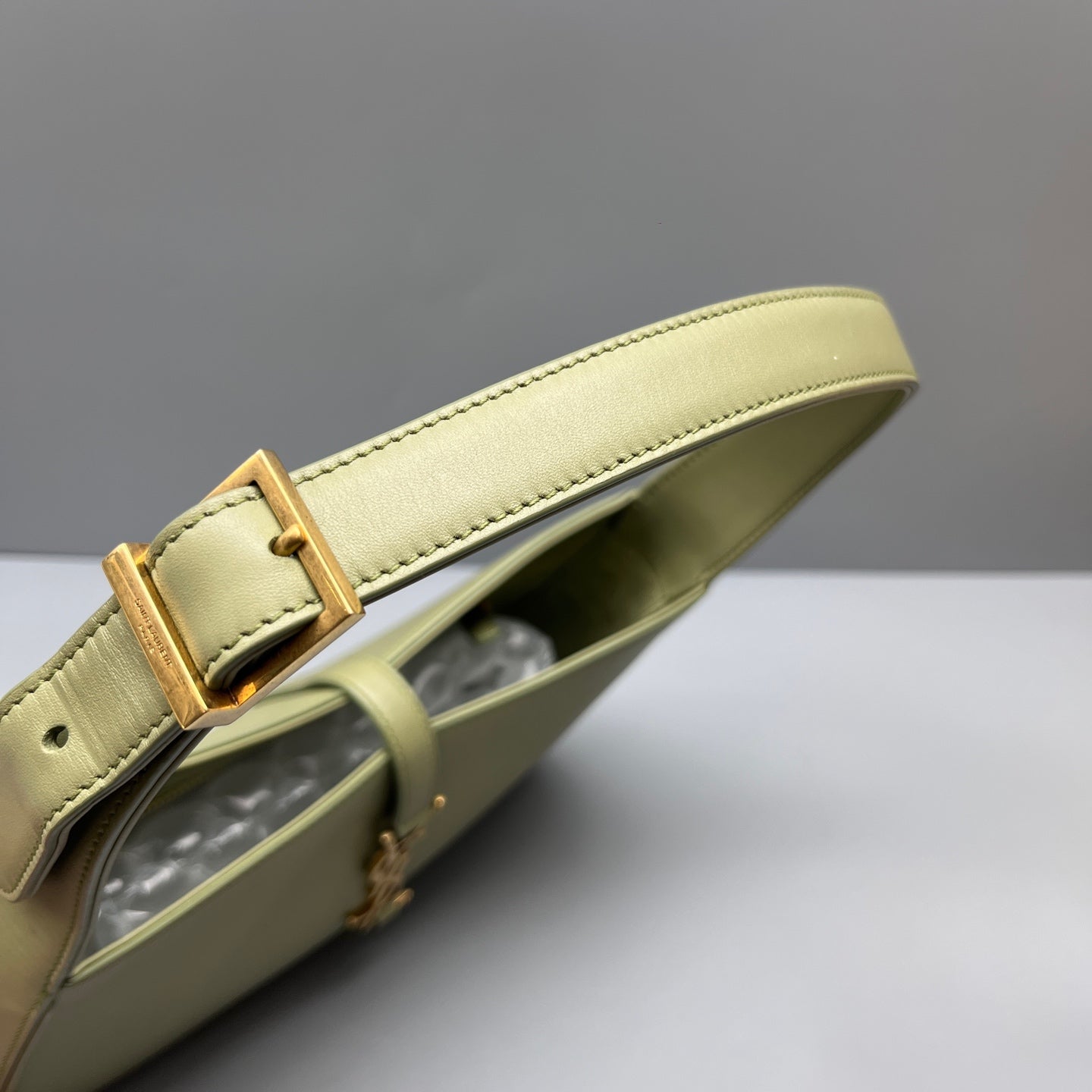 Saint Laurent - Hopo Shoulder Bag - Leather - Green - (mini)