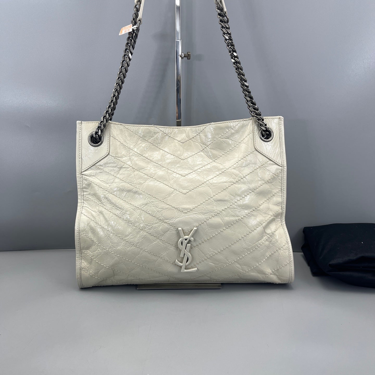 Saint Laurent - Niki Small Tote Bag - Leather - White - (small)