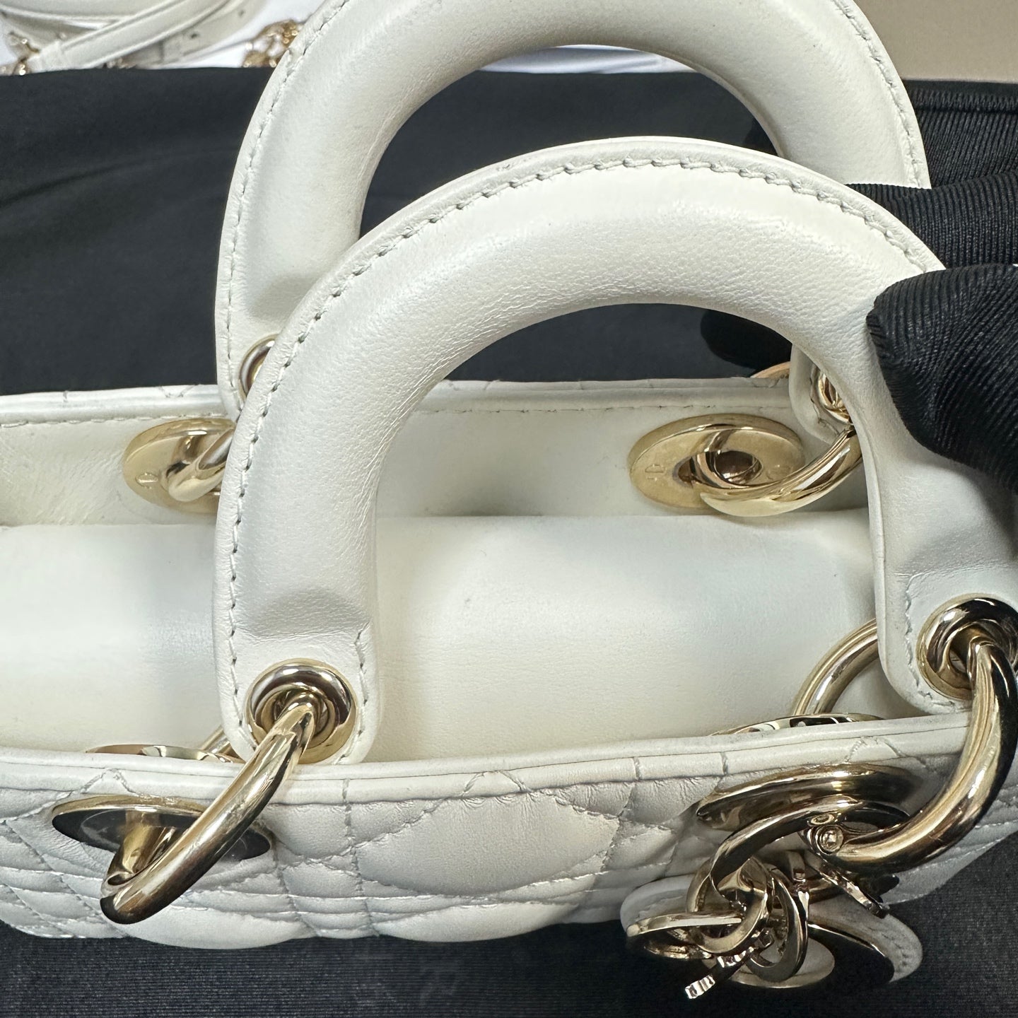 Dior - D-Joy Mini Bag - Leather - White - (mini)