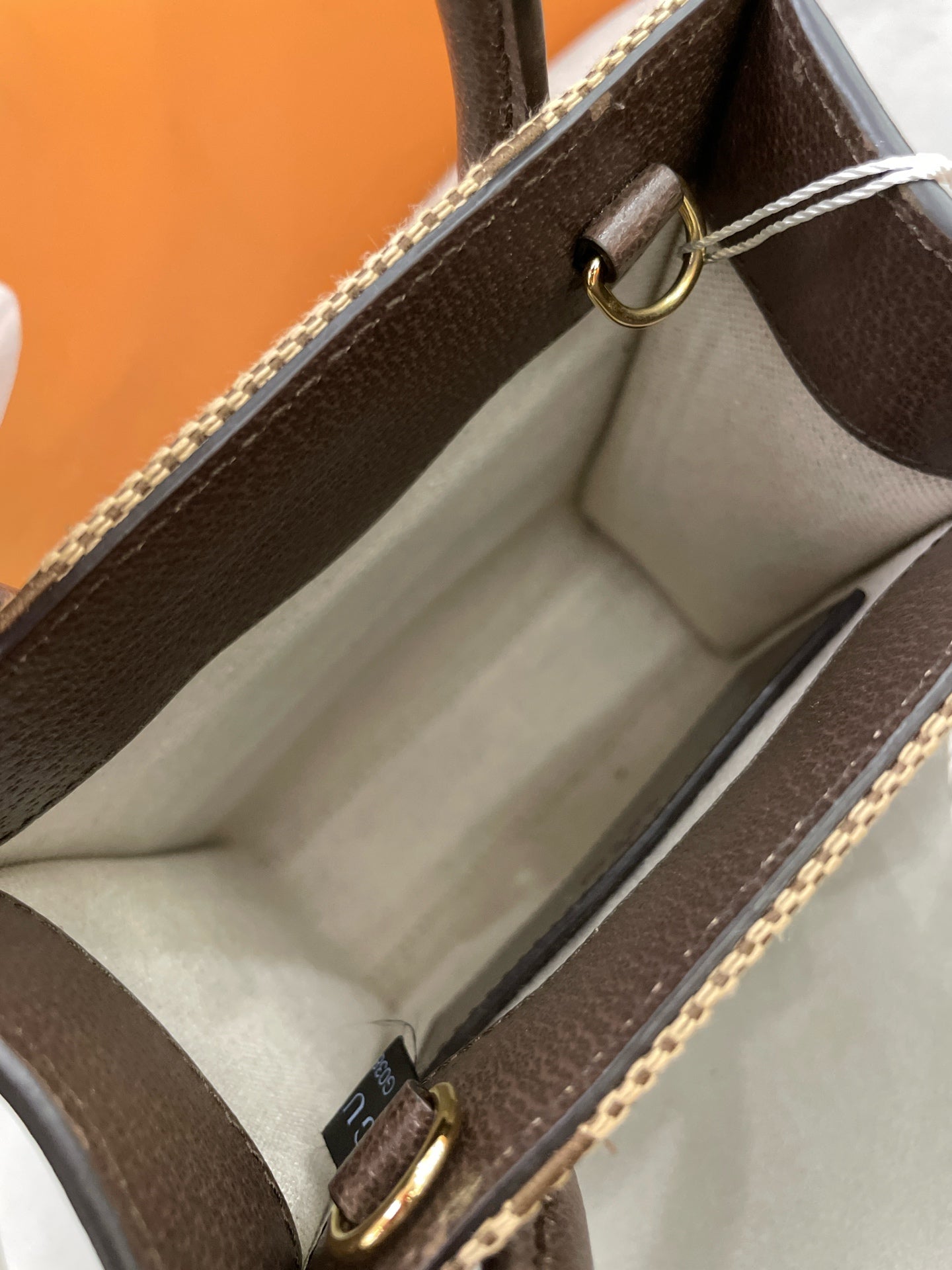Gucci - Retro Monogram Mini Tote - Coated canvas with leather trim - Brown - (mini)