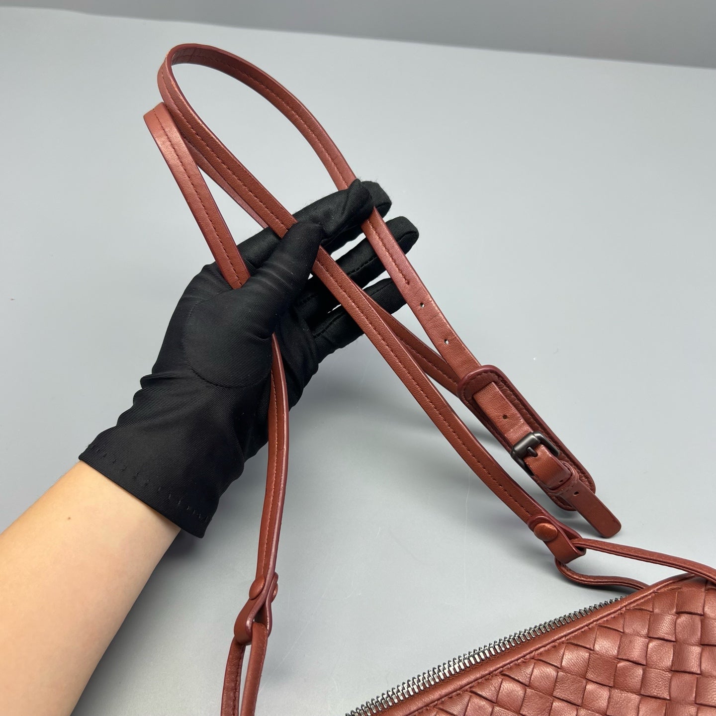 Bottega Veneta - Intrecciato Camera Bag - Leather - Red - (small)