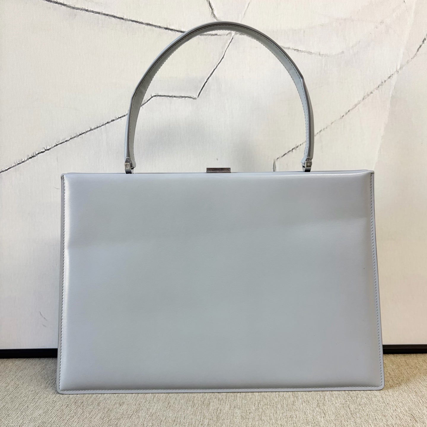 Celine - Clasp - Smooth calfskin leather - Mist Blue with Silver-Tone Hardware - (Medium)