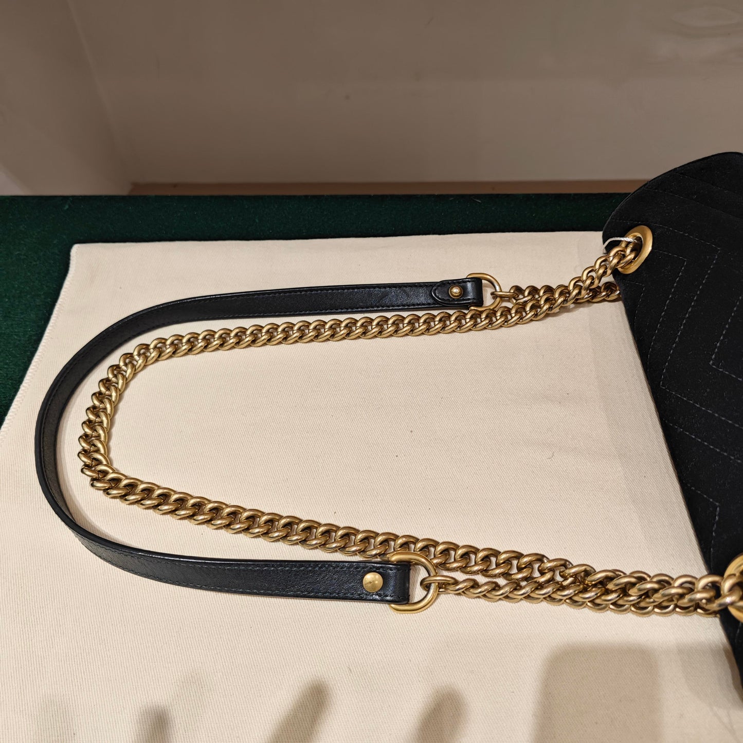 Gucci - GG Marmont Matelassé Shoulder Bag - Velvet - Black - (Medium)