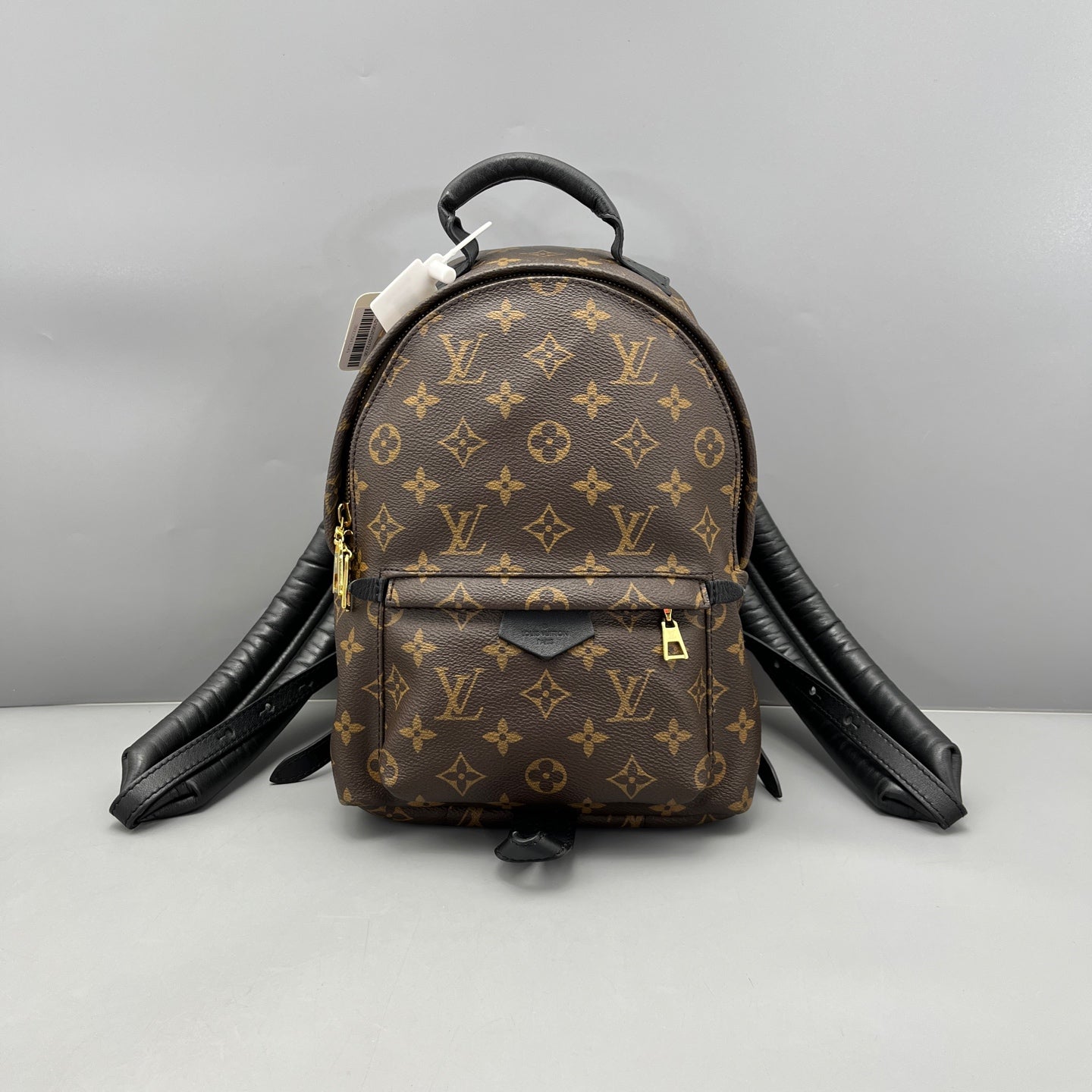 Louis Vuitton - Palm Springs Backpack - Monogram coated canvas with black cowhide leather trim - Brown - (Small)