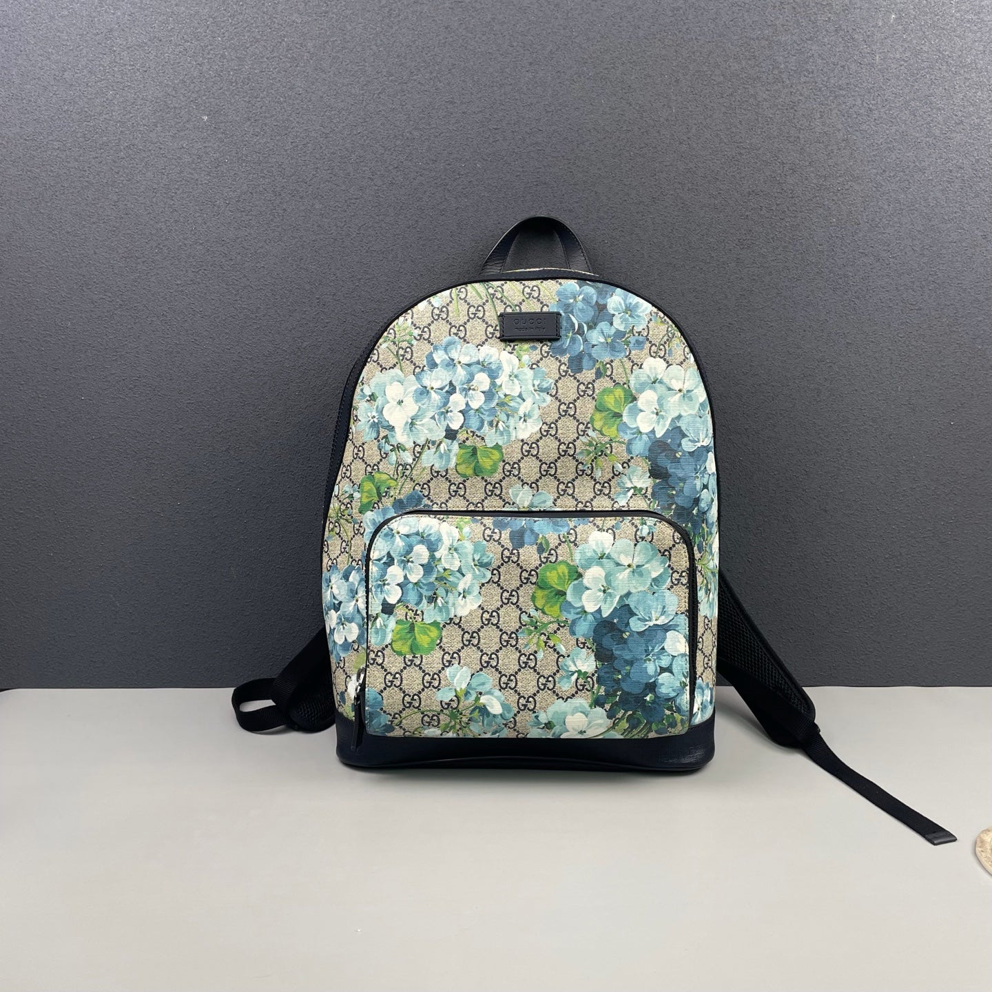 Gucci - Geranium Floral GG Supreme Backpack - GG Supreme canvas with leather trim - Multicolour - (Medium)