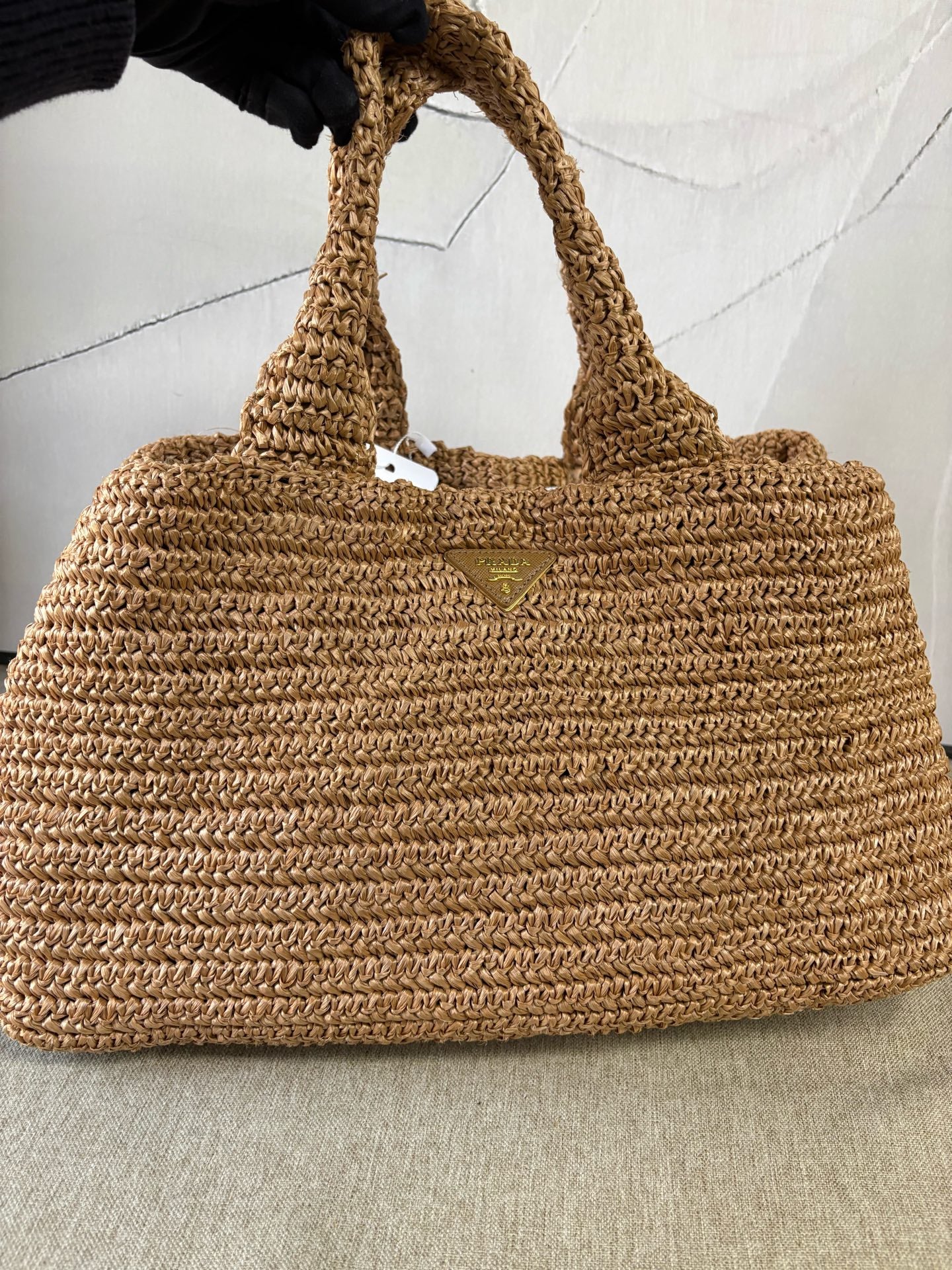 Prada - Woven Beach Tote Bag BN2302 - Raffia - Natural - (Large)