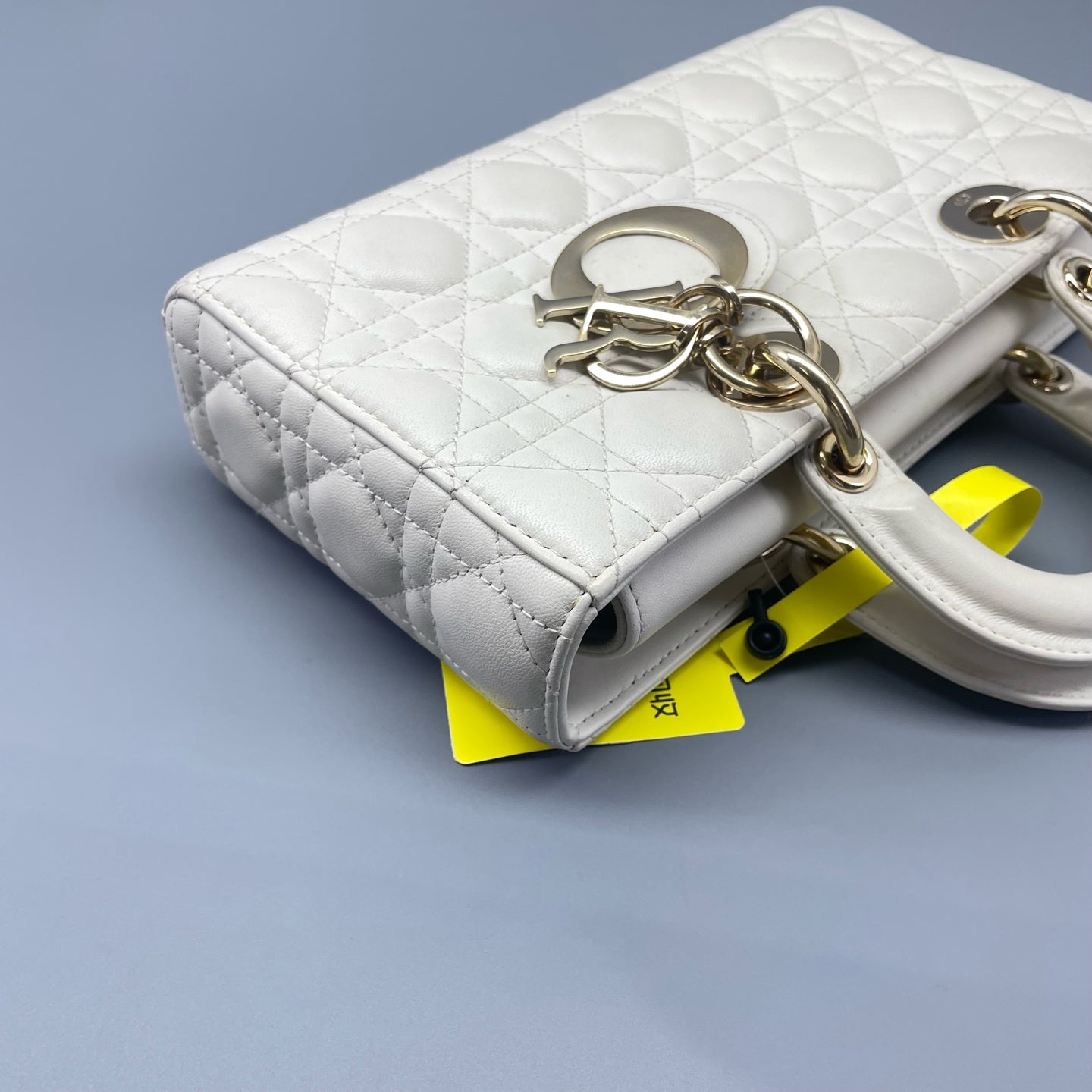 Dior - Lady Dior Horizontal - Lambskin leather - White - (small)