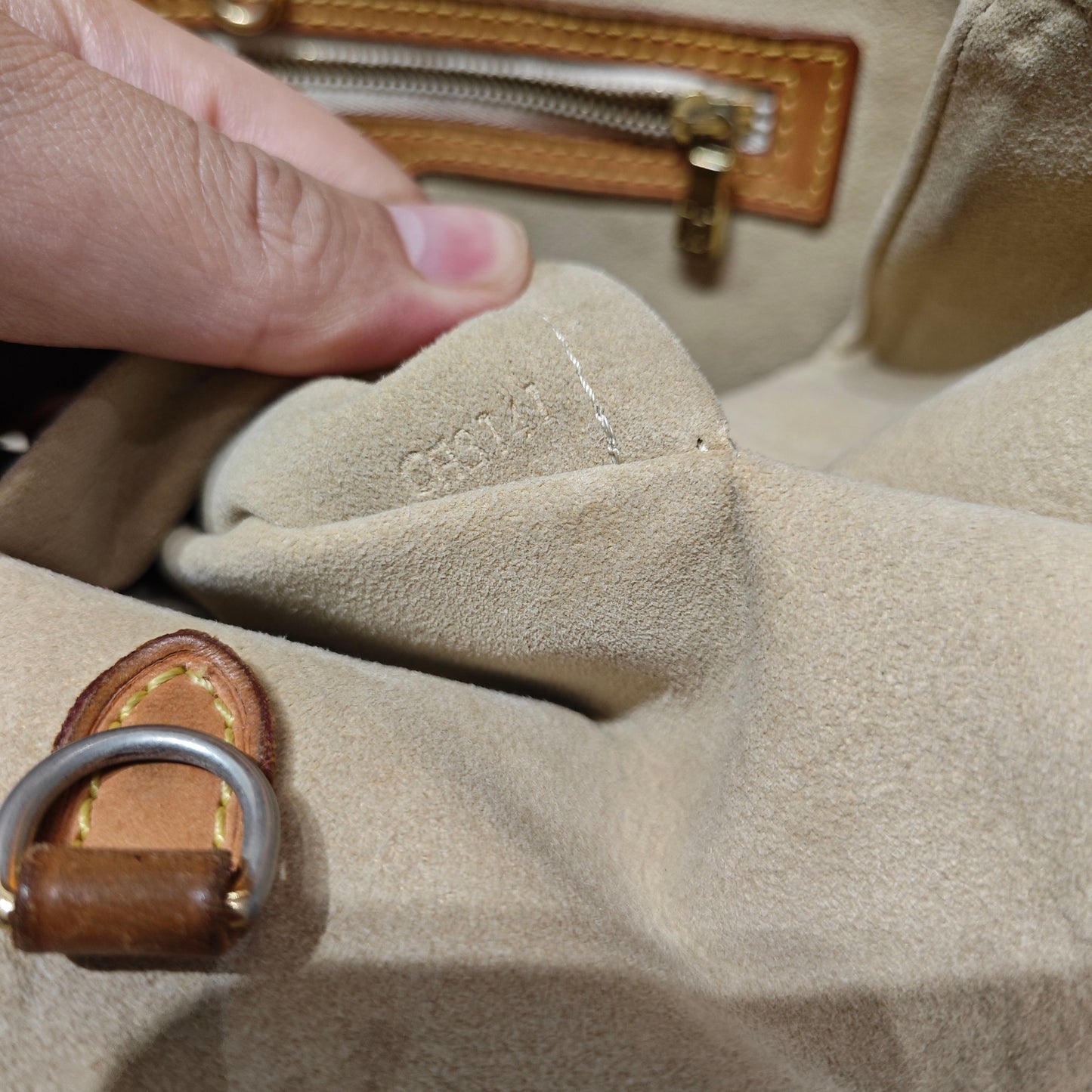 Louis Vuitton - Saleya MM (estimated) - Damier Azur coated canvas with Vachetta leather trim - White - (Medium)