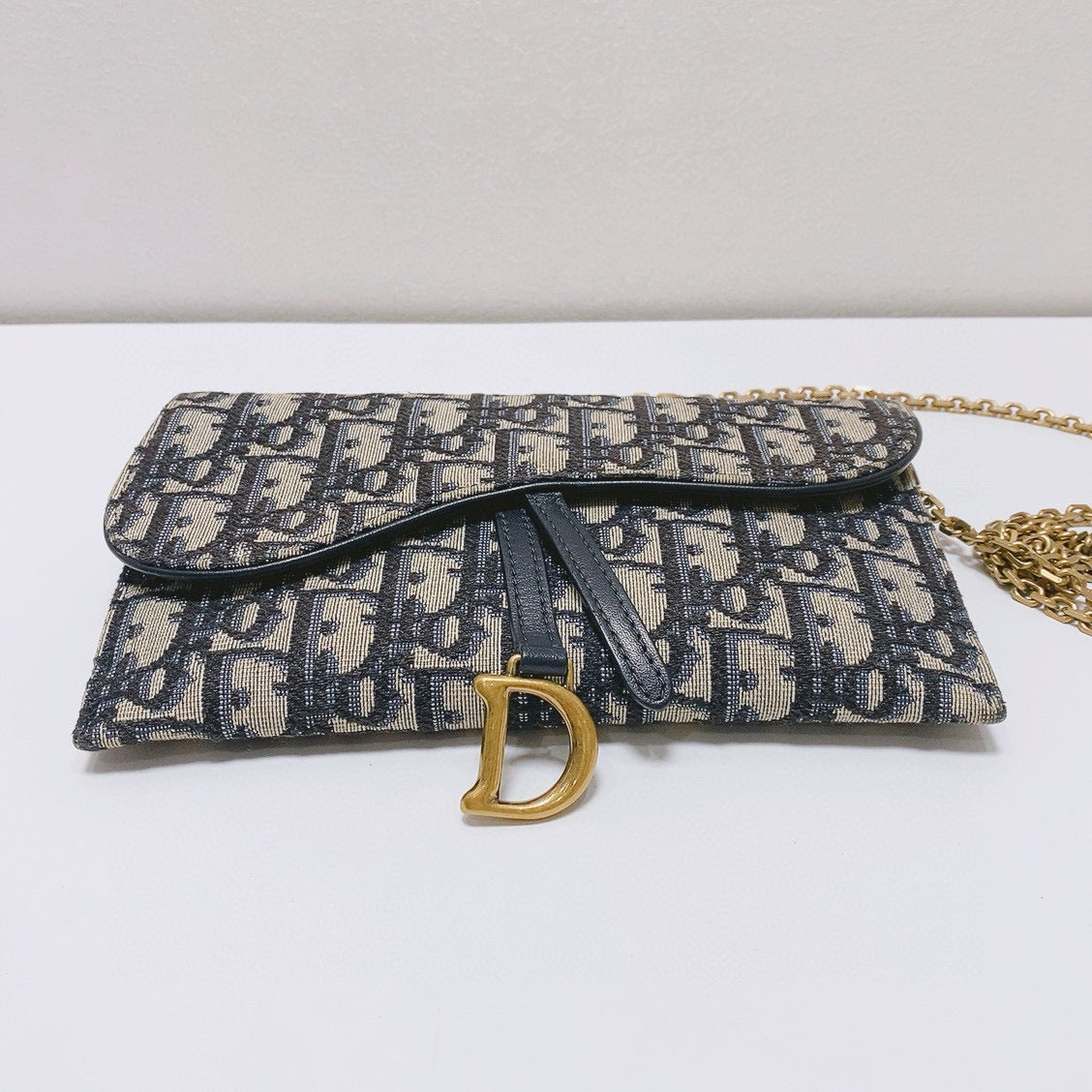Dior - Oblique Embroidery Wallet On Chain Two-in-One - Embroidered jacquard canvas with leather trim - Multicolour - (mini)
