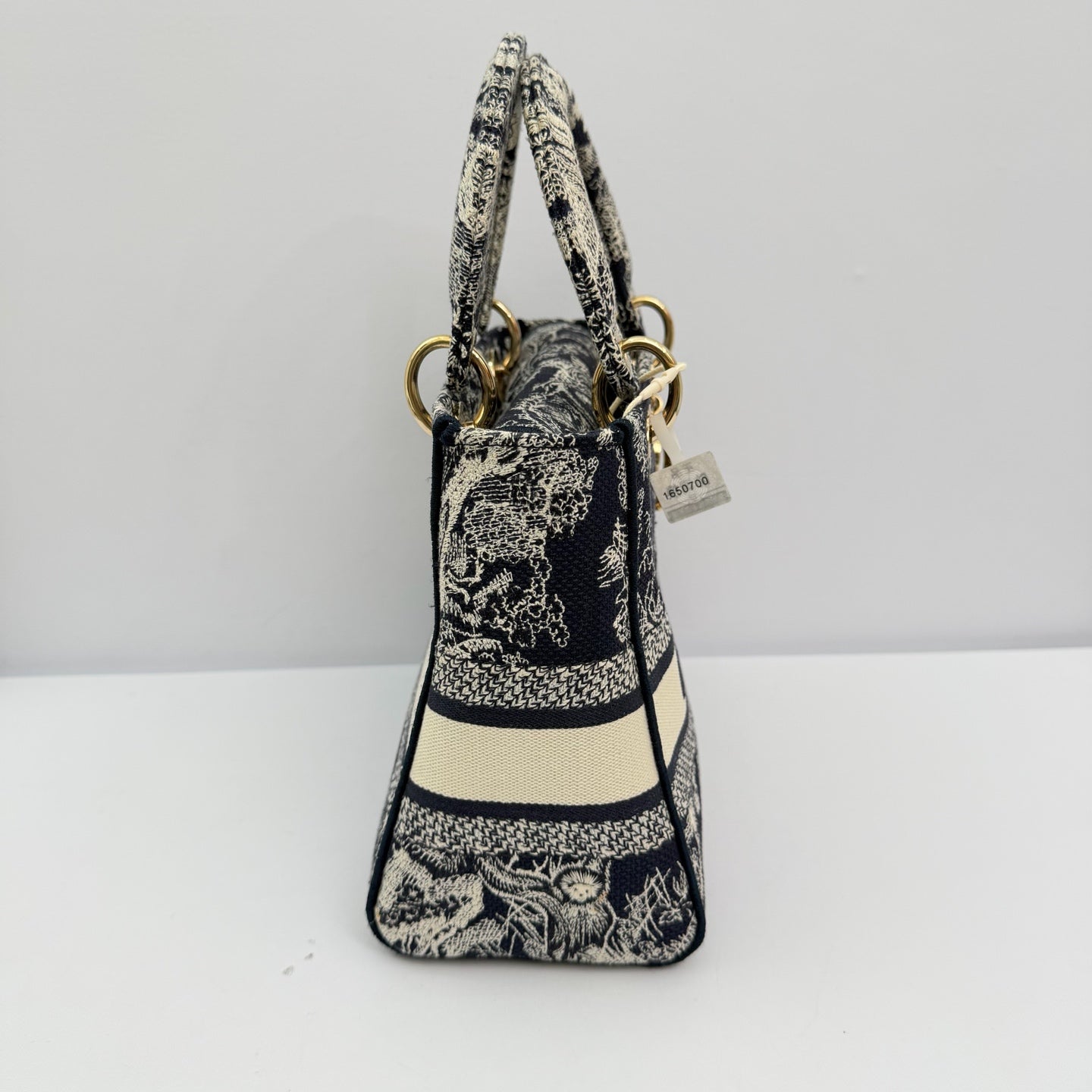 Dior - Lady D-Lite - Canvas embroidery - Navy - (Small)