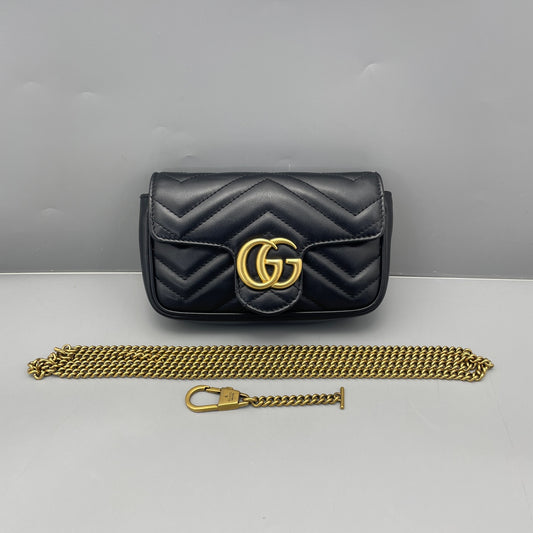 Gucci - Marmont Super Mini - Leather - Black - (mini)