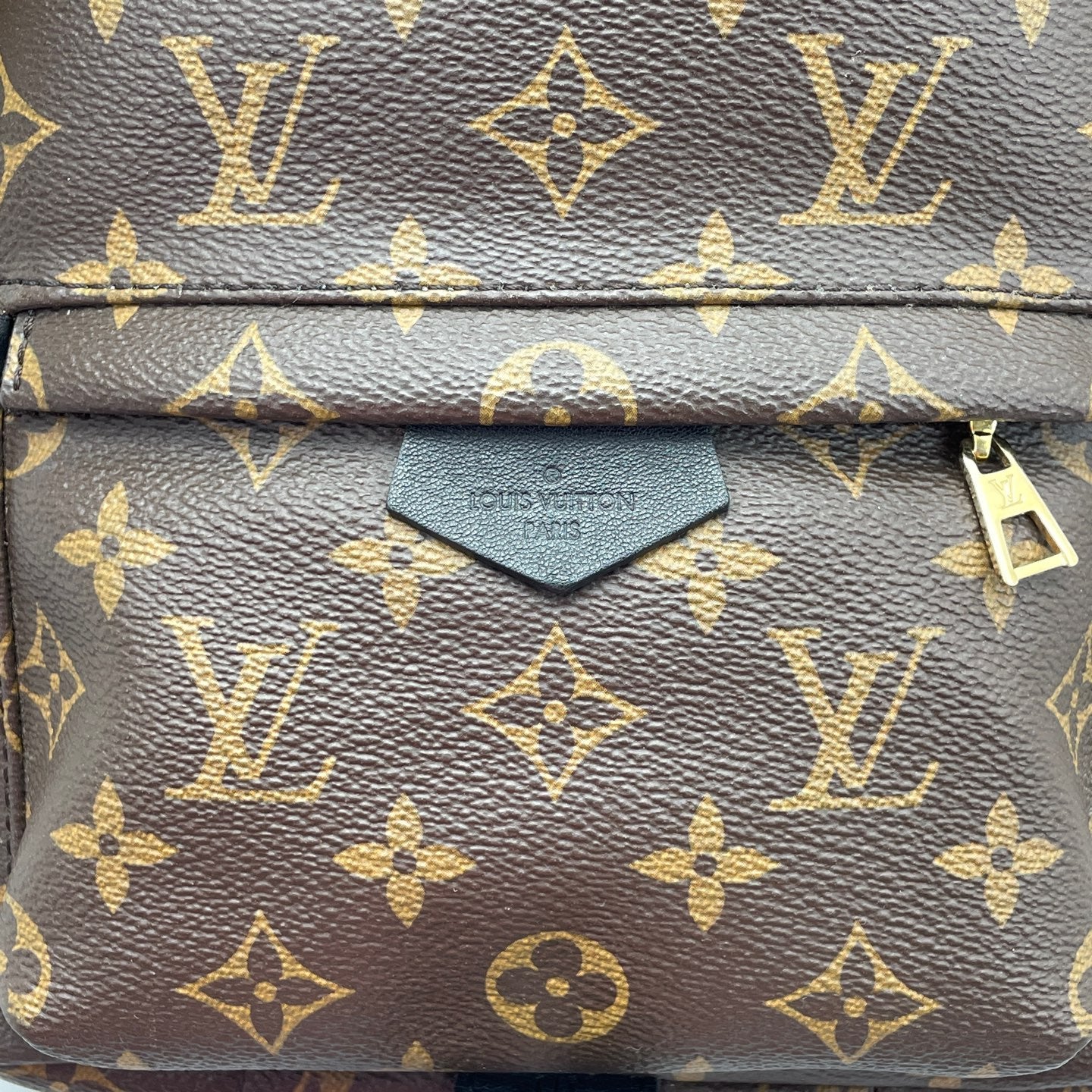 Louis Vuitton - Palm Springs Backpack - Monogram coated canvas with black cowhide leather trim - Brown - (Small)