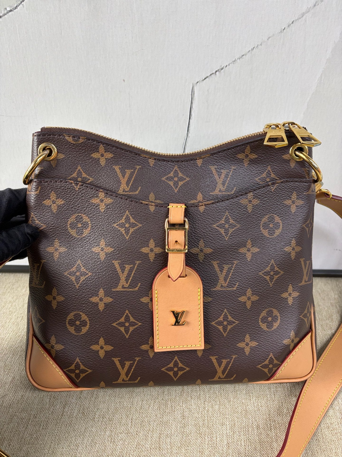 Louis Vuitton - Odeon PM - Monogram coated canvas with natural cowhide leather trim - Brown - (Small)