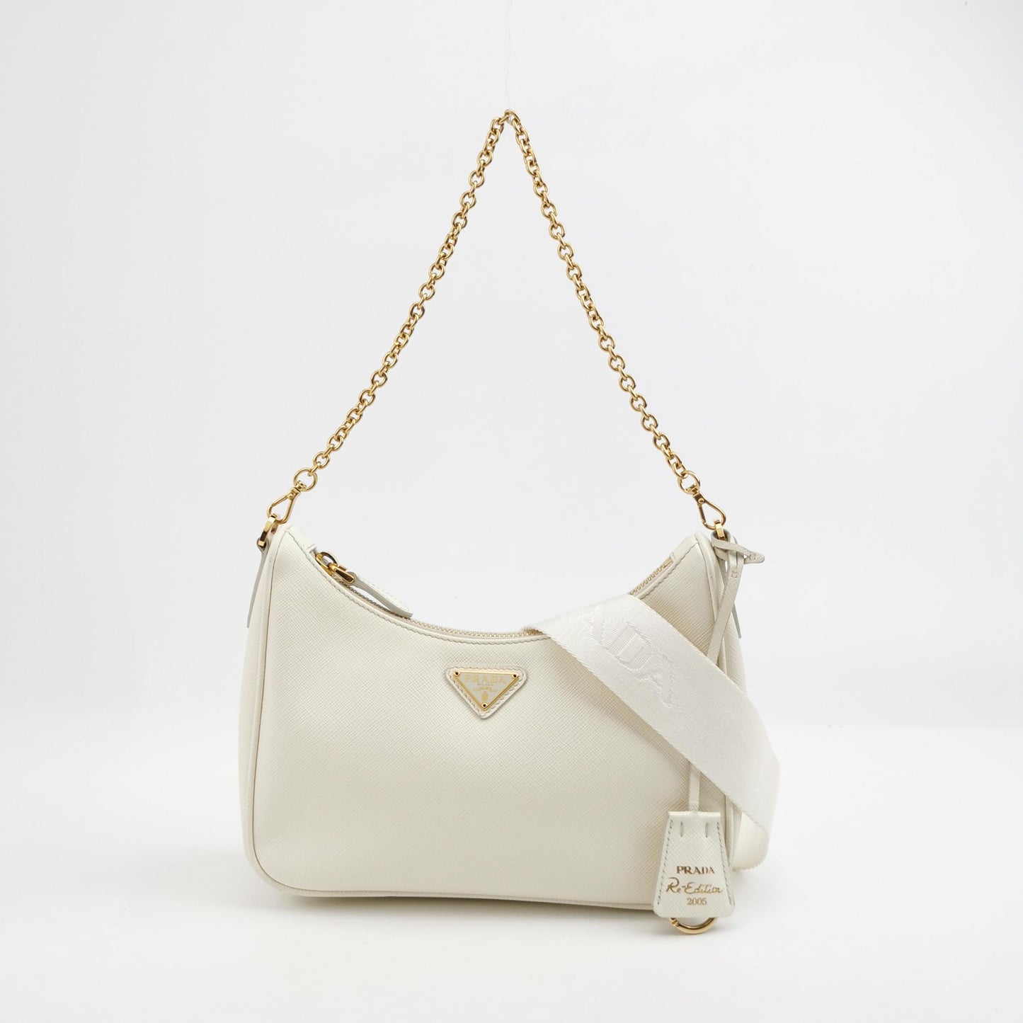 Prada - Re-Edition 2005 Saffiano Shoulder Bag - Saffiano leather - White - (mini)