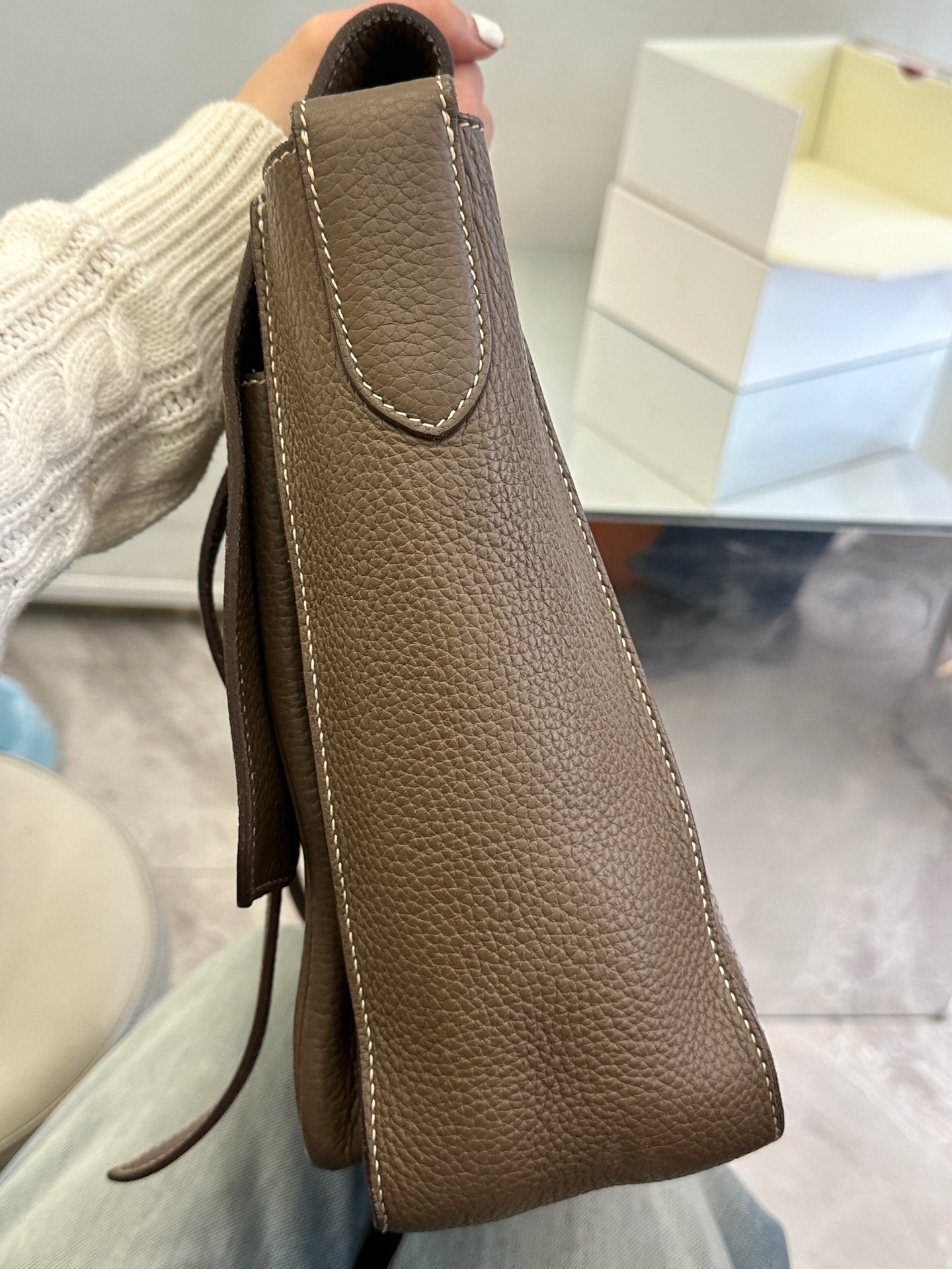 Hermès - Steve - Taurillon Clemence leather - Elephant Grey - (medium)