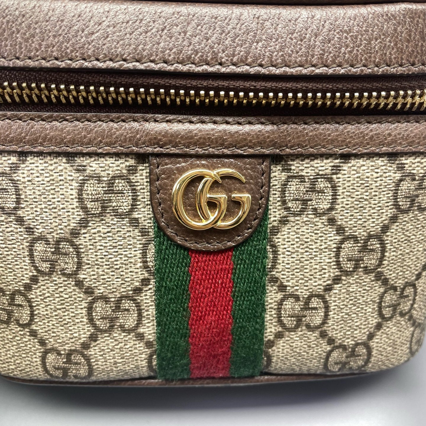 Gucci - Ophidia Mini Vanity Case - GG Supreme coated canvas with leather trim - Brown - (mini)