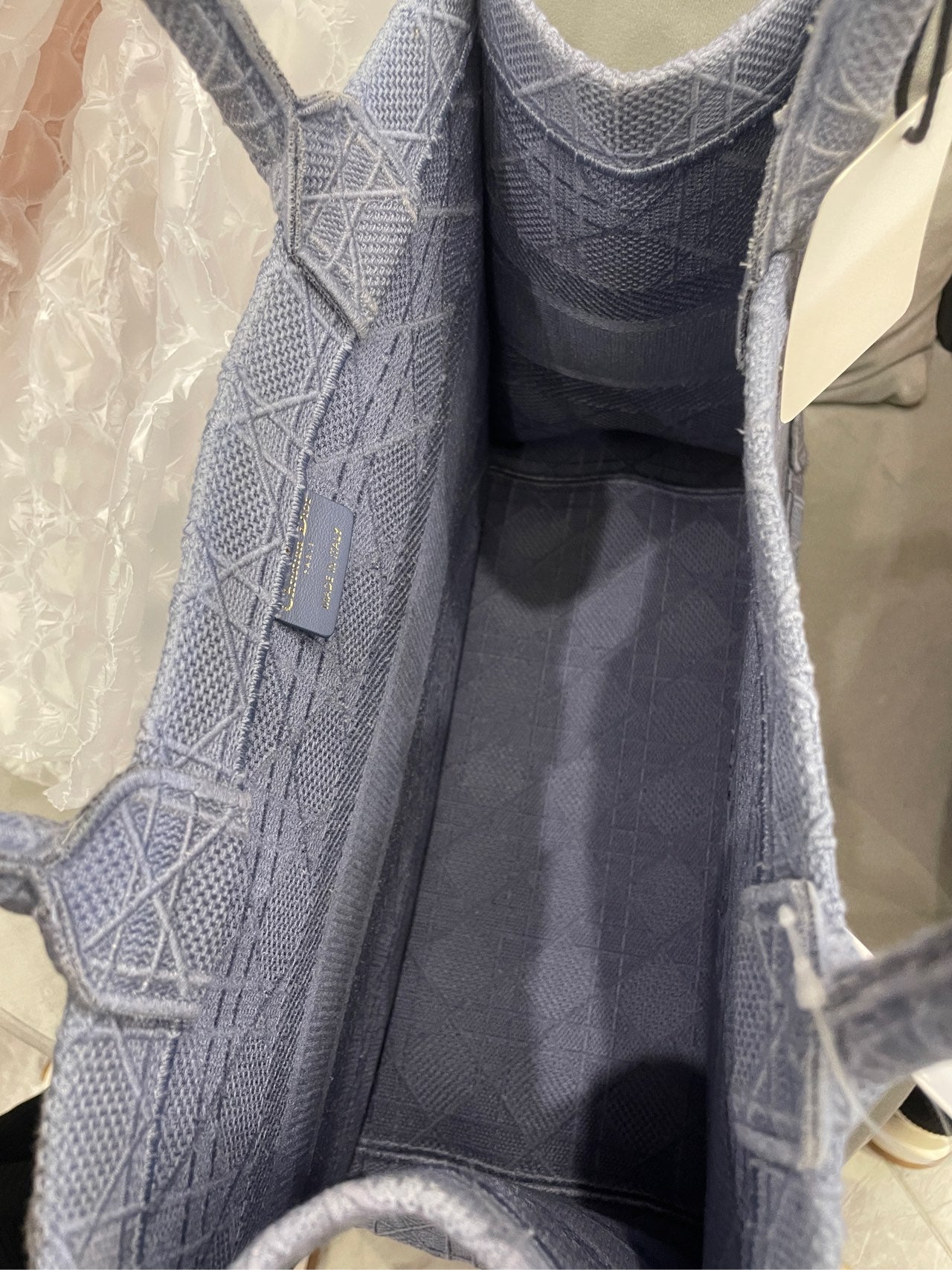 Dior - Book Tote - Embroidered technical fabric - Haze Blue - (Medium)
