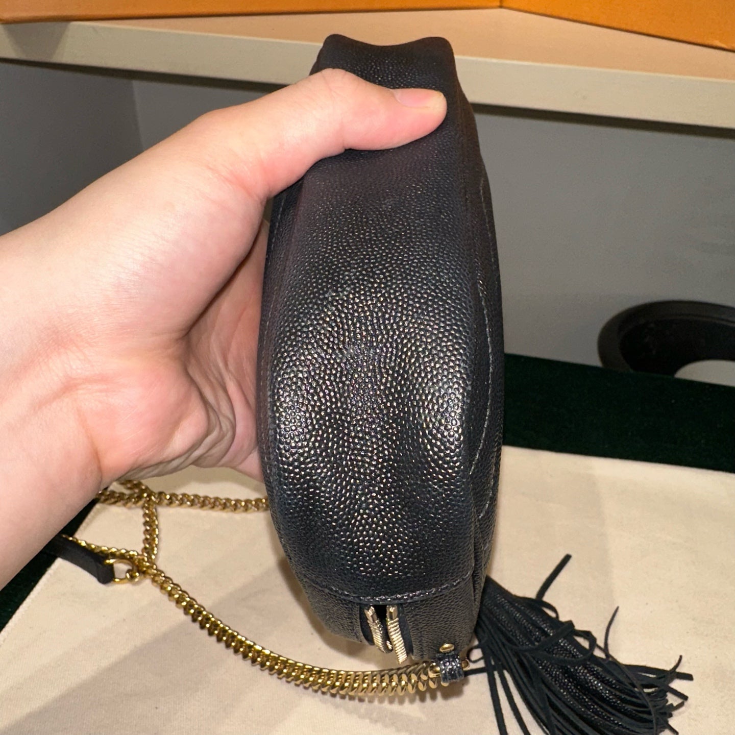 Saint Laurent - Lou Camera Bag - Grained leather - Black - (mini)