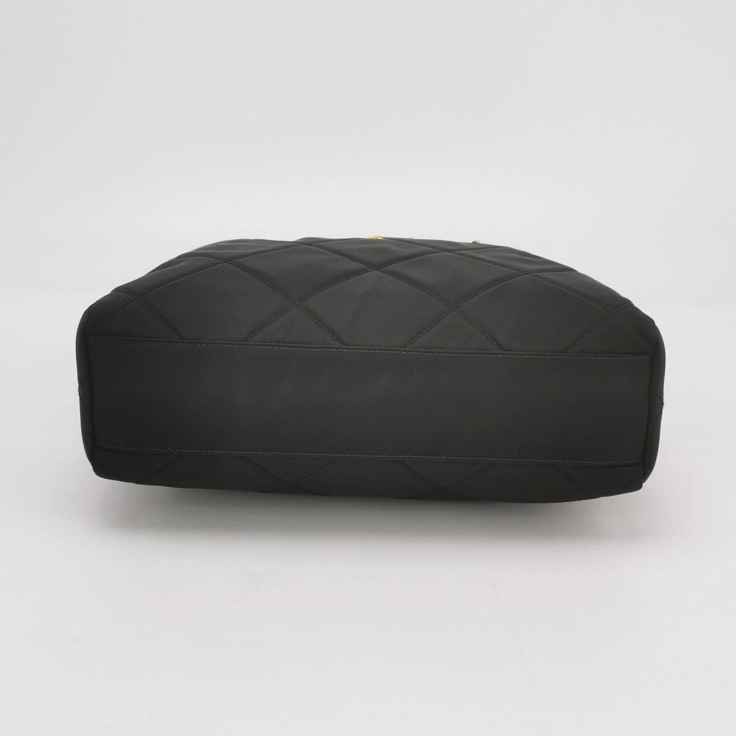 Prada - Quilted Tessuto Chain Shoulder Bag - Quilted Tessuto nylon with Saffiano leather trim - Black - (Medium)