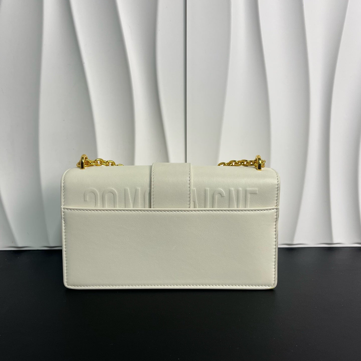 Dior - 30 Montaigne Small Chain Bag - Cowhide leather - White - (small)