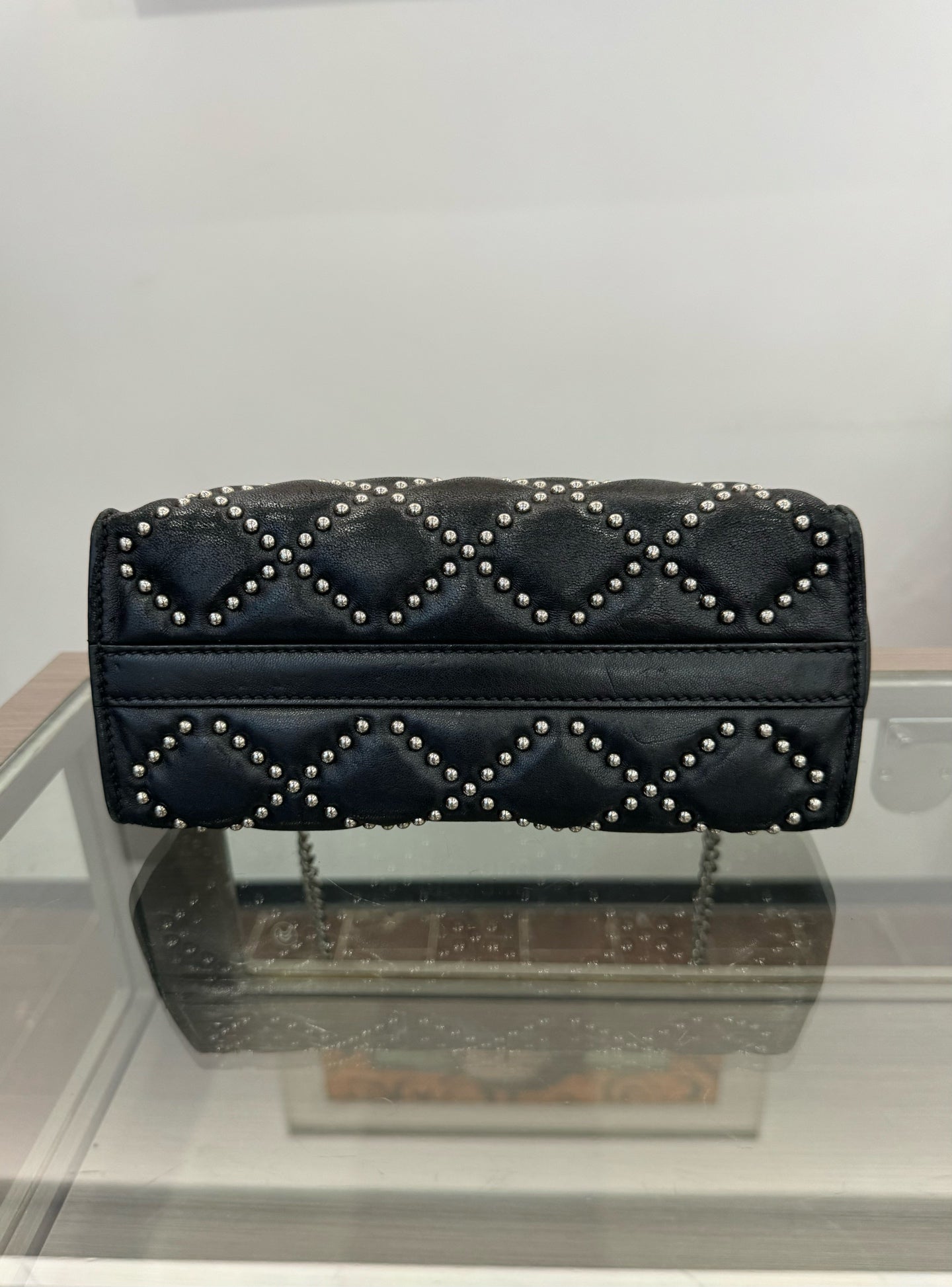 Miu Miu - 5BD059 Nappa Borchie Shoulder Bag - Nappa leather - Black - (mini)