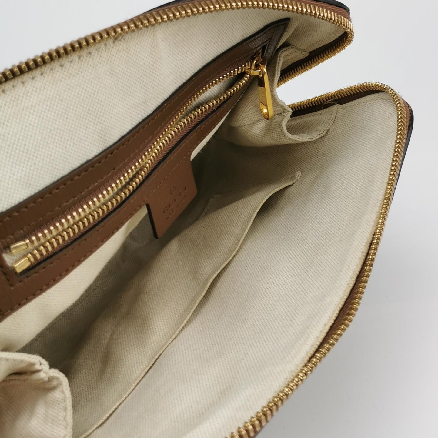 Gucci - Horsebit 1955 - GG Supreme canvas with leather trim - Beige and Brown - (small)