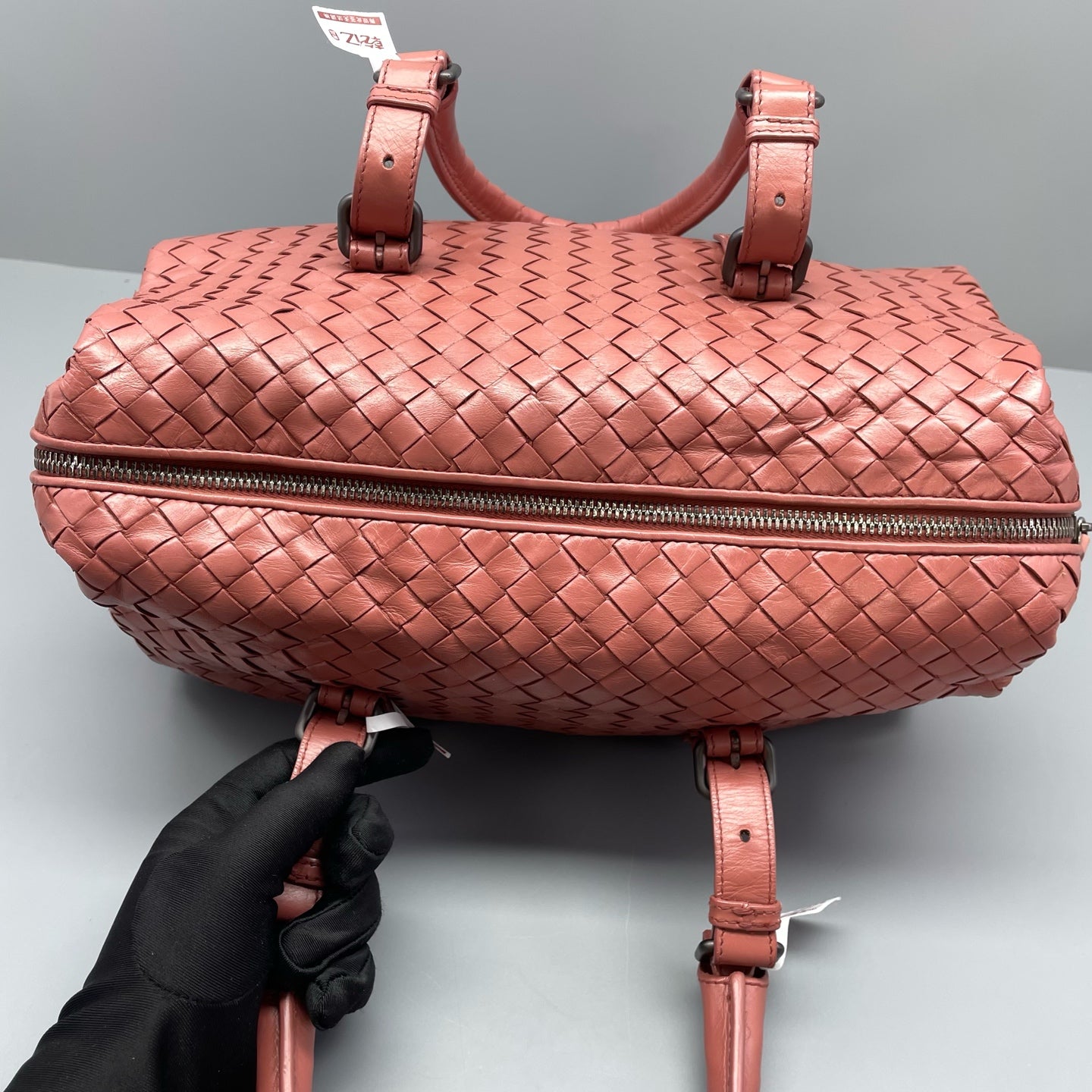 Bottega Veneta - Intrecciato Satchel - Leather - Dusty Rose with Gunmetal Hardware - (Medium)